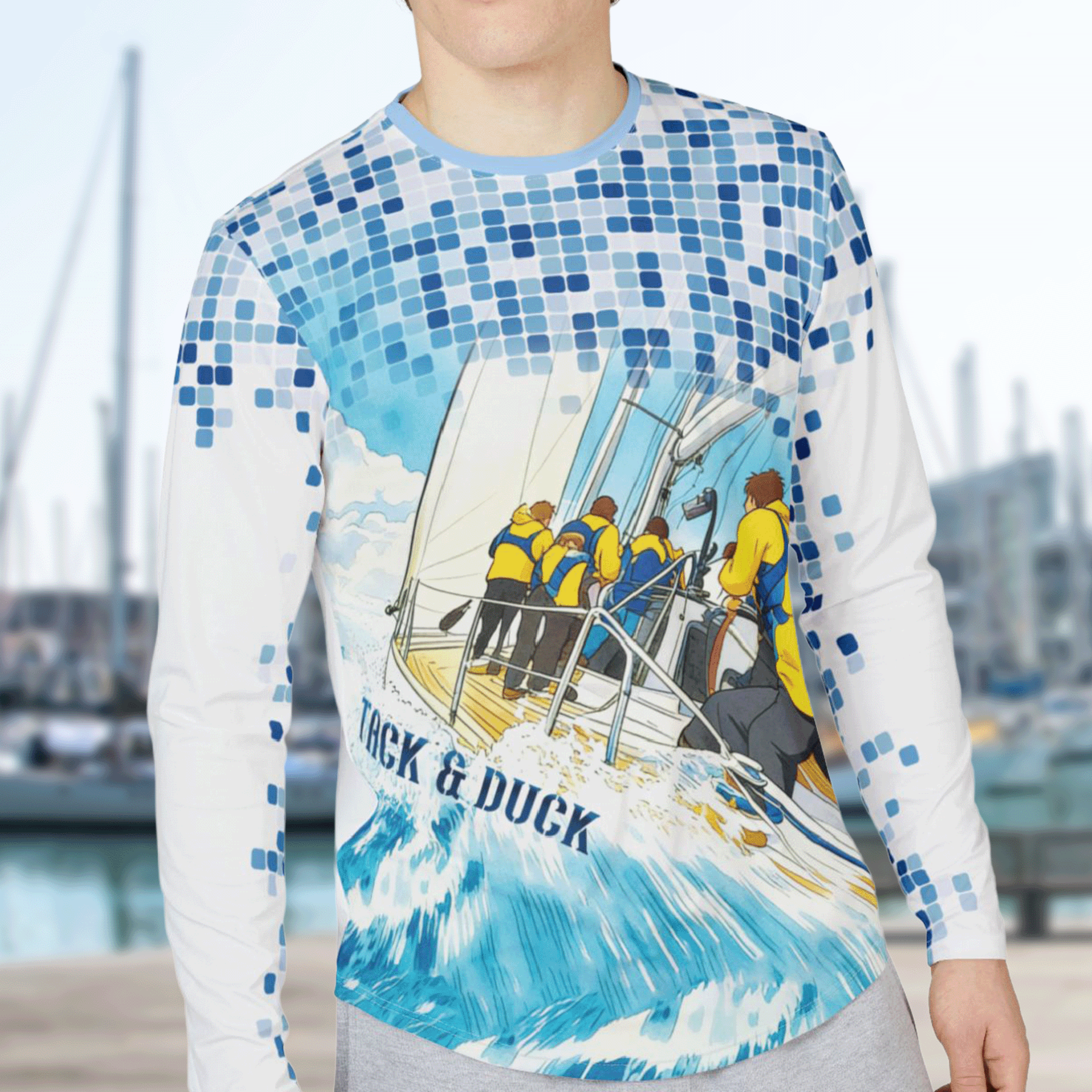 Men's Performance Long Sleeve UV Sun Protection Sailing Shirt
