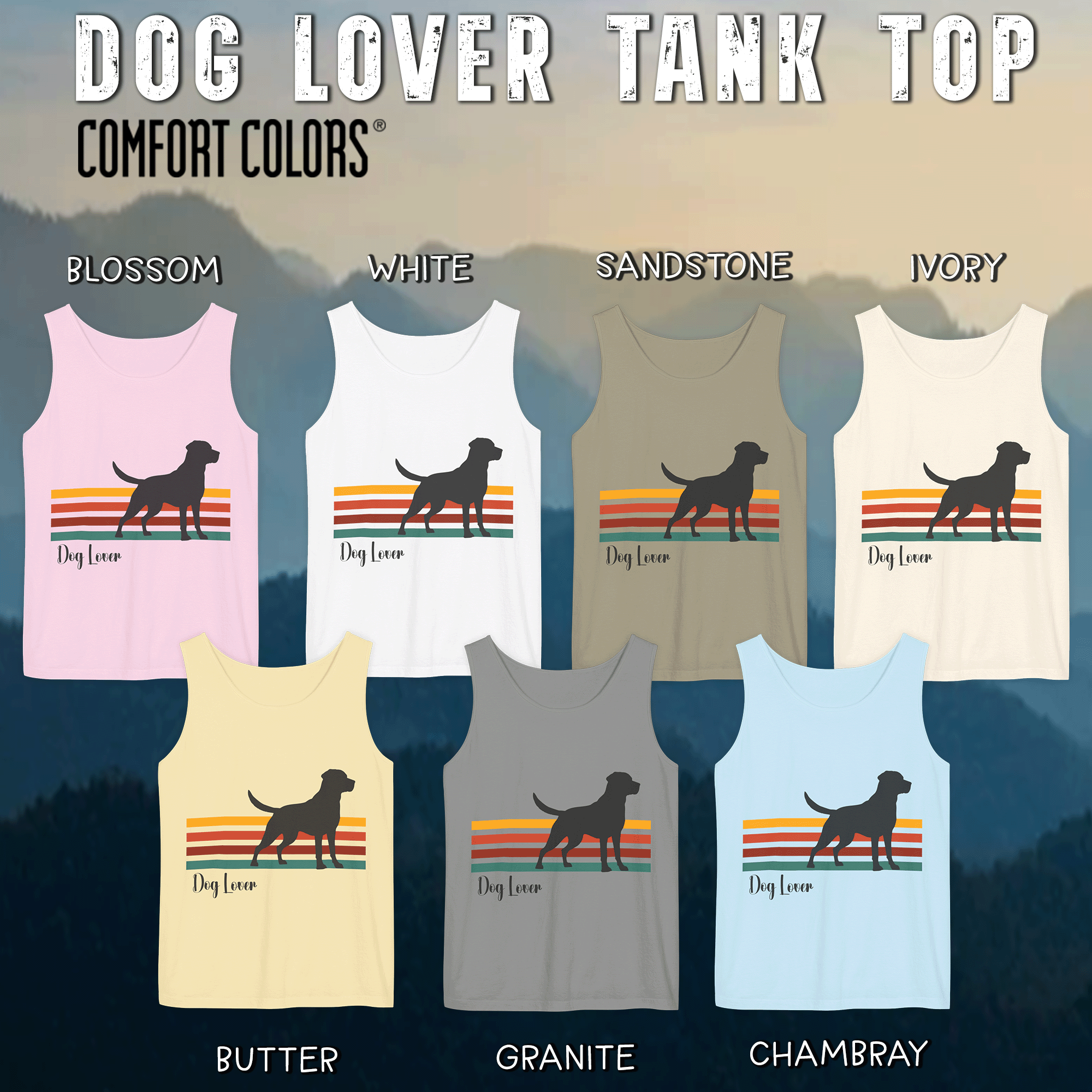 Dog Lover Unisex Garment-Dyed Tank Top