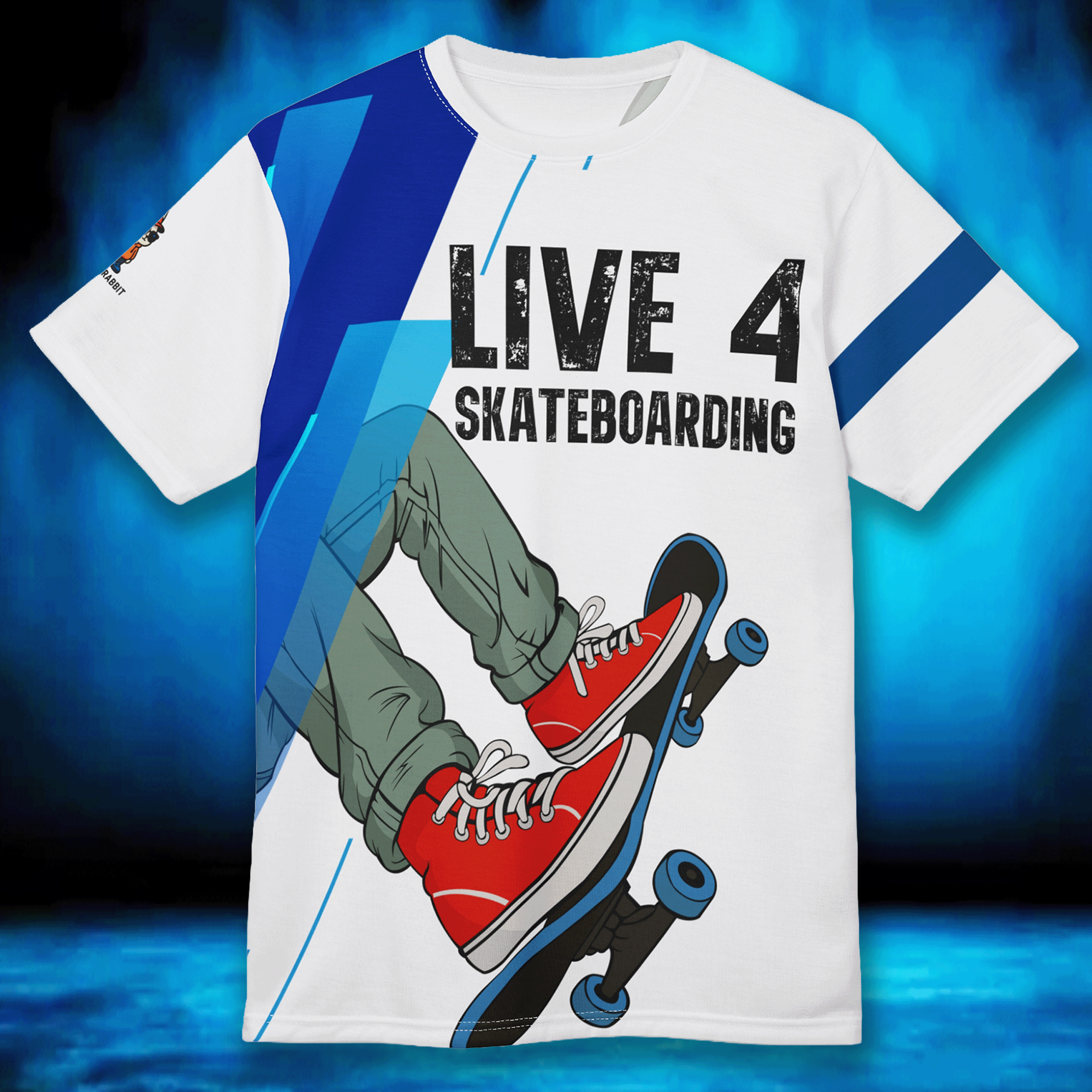 Live 4 Skateboarding All Over Print Graphic Tee