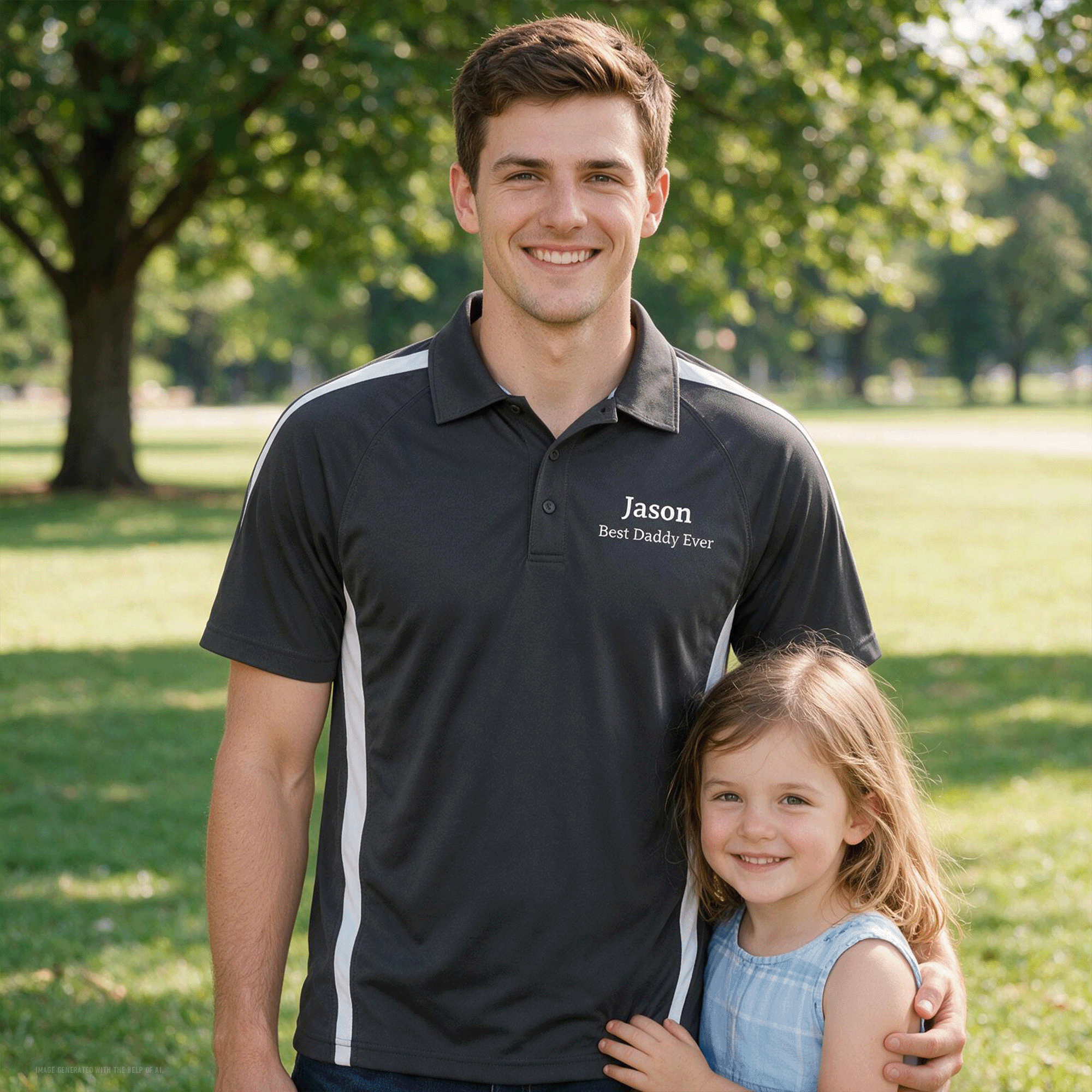 Personalized Name Men's PosiCharge Micro-Mesh Colorblock Polo