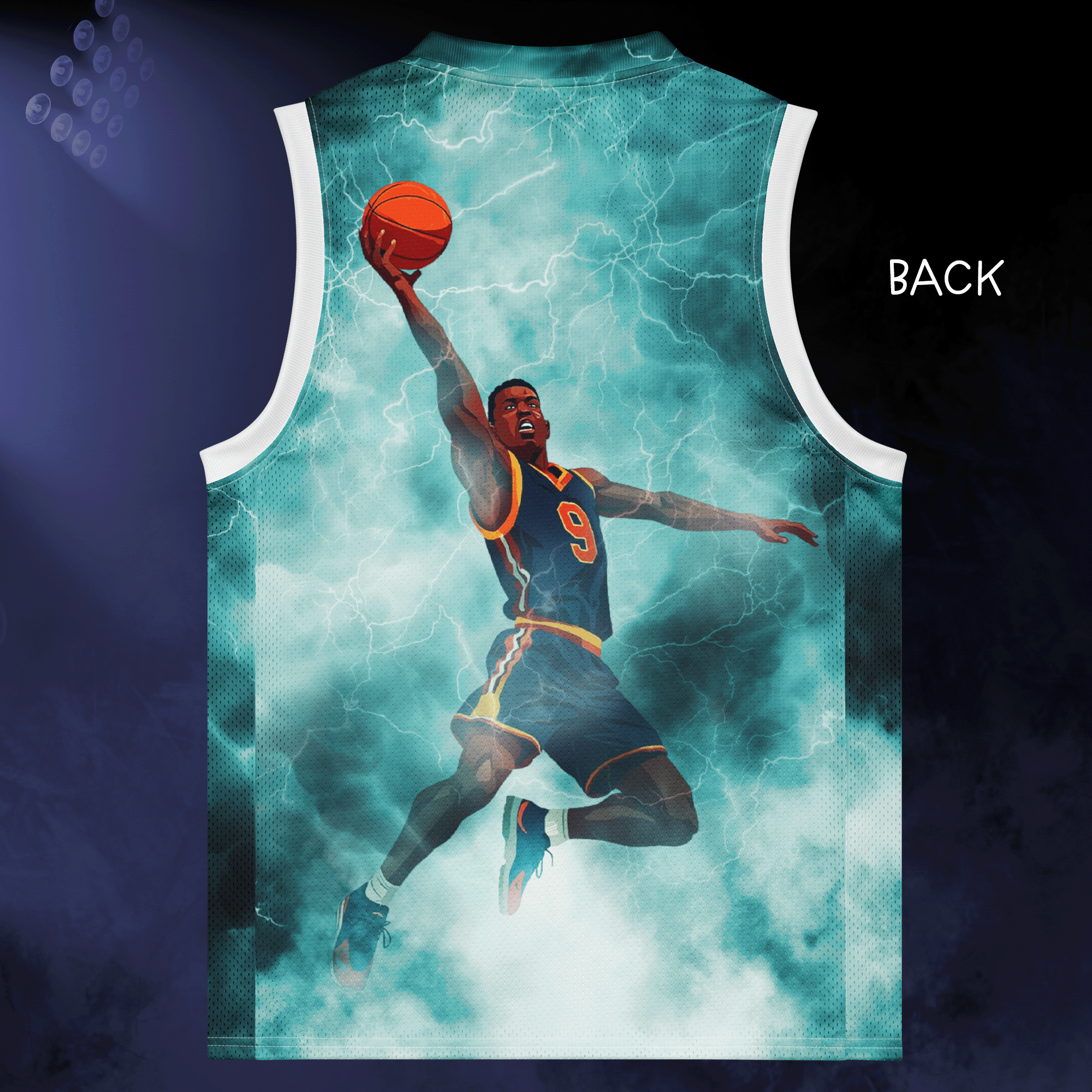 Basketball Dunking Cloud Design Jersey