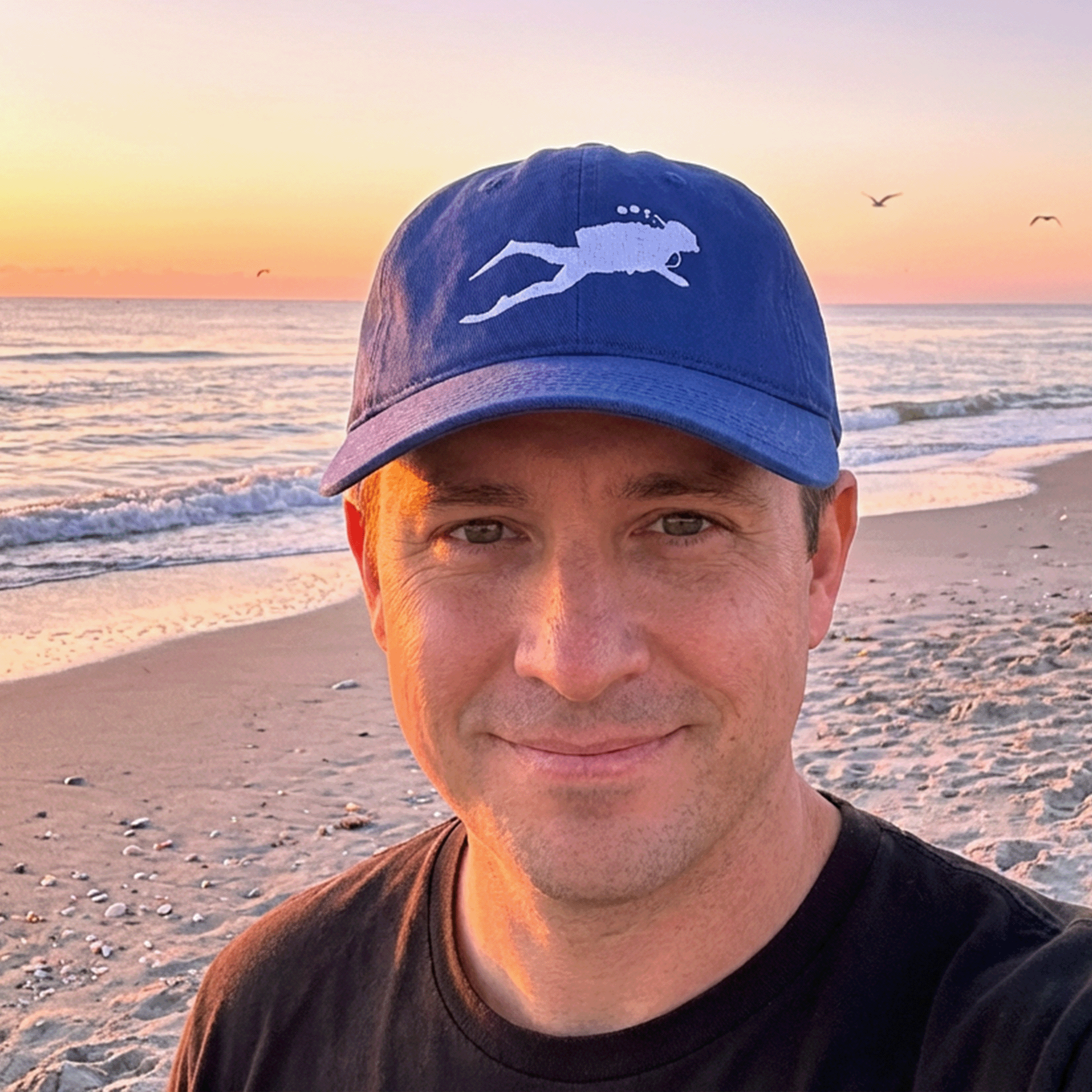 Embroidered Scuba Diver Cap
