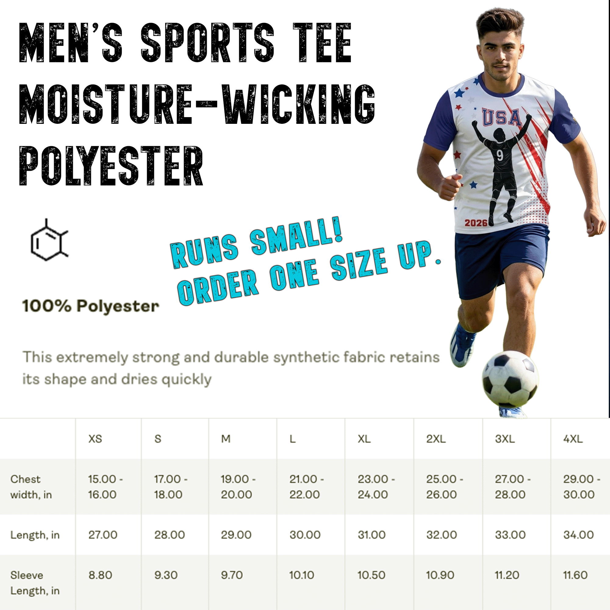 USA Soccer 2026 Men's Sports Tee