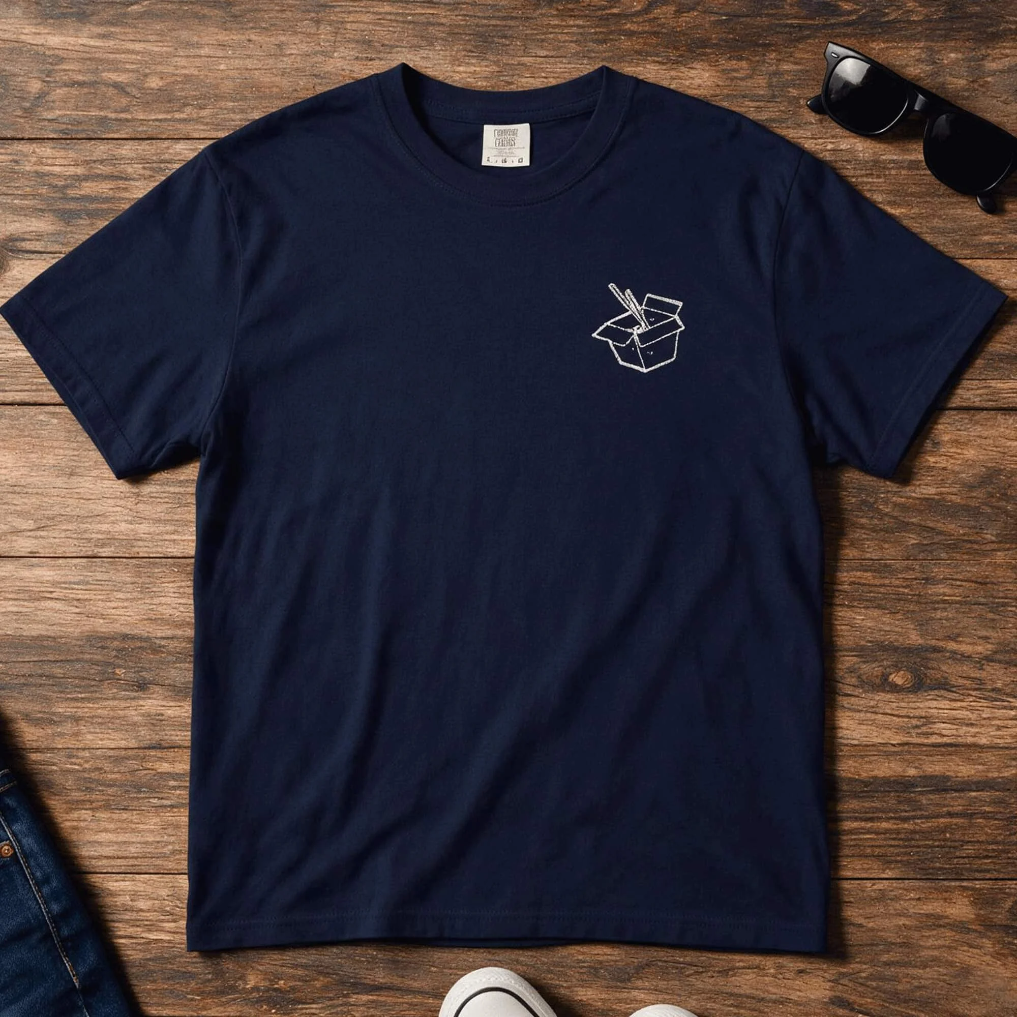 Embroidered Chinese Take-out Box T-Shirt