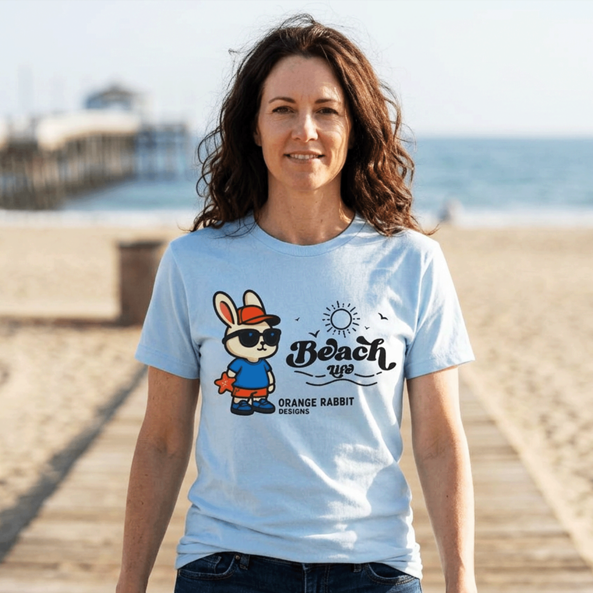 Orange Rabbit Beach Life Dryblend® Summer T-Shirt