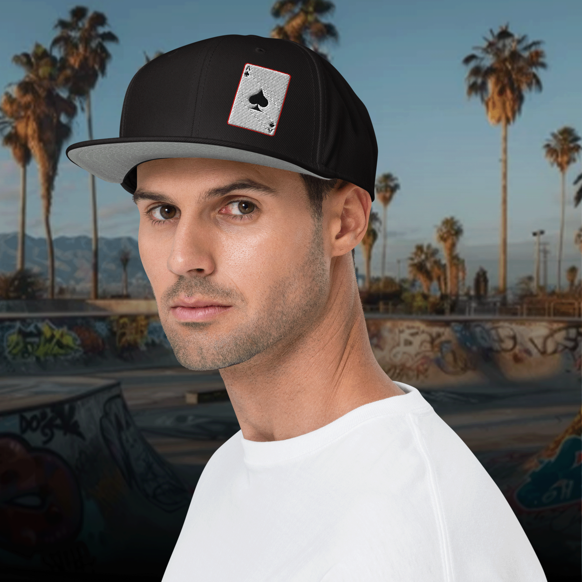 Ace of Spades Card Snapback Cap