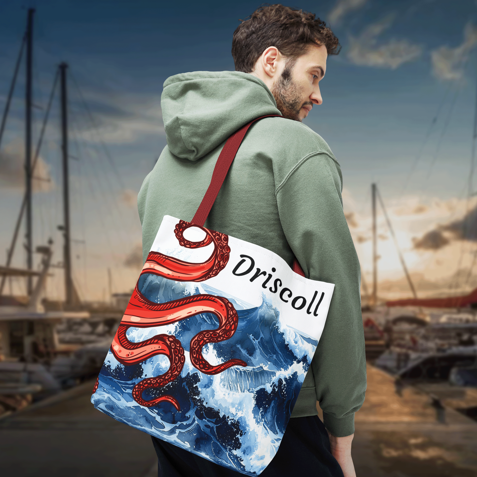 Octopus Ocean Beach Tote Bag