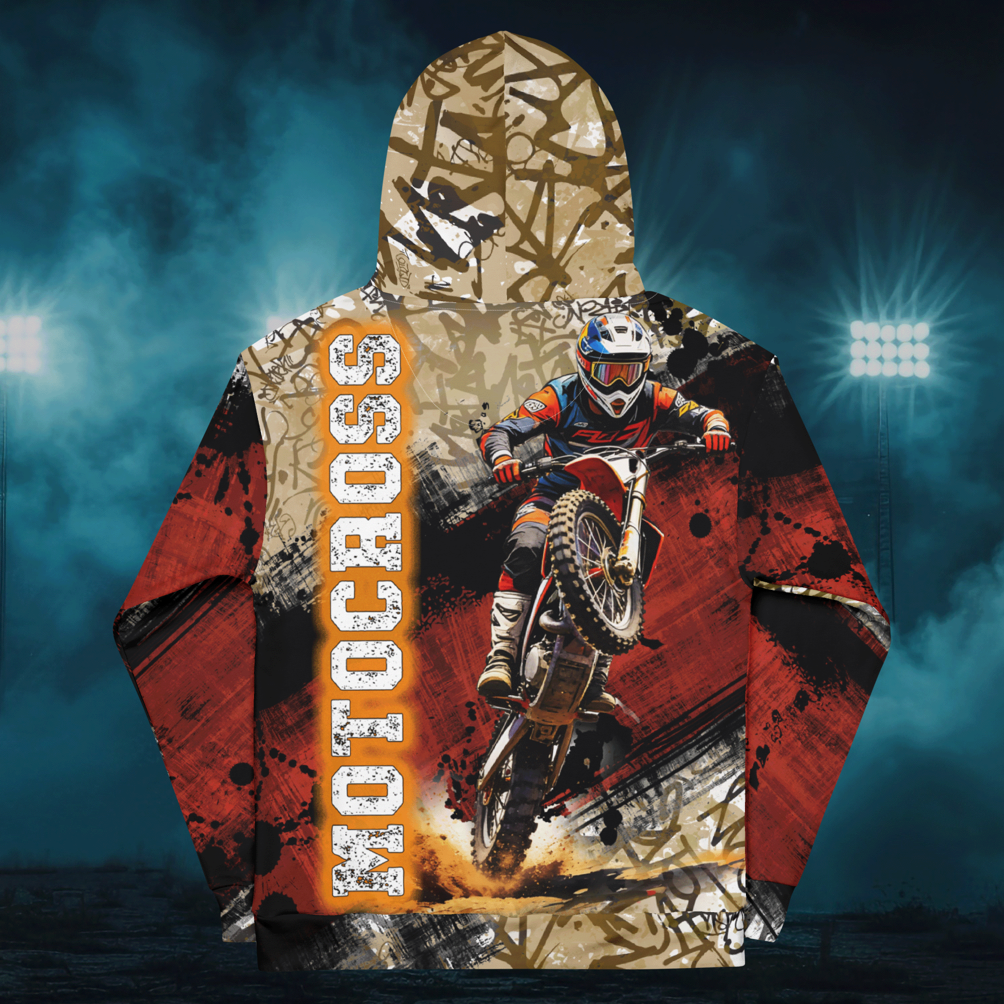 MOTOCROSS Graffiti Grunge Hoodie