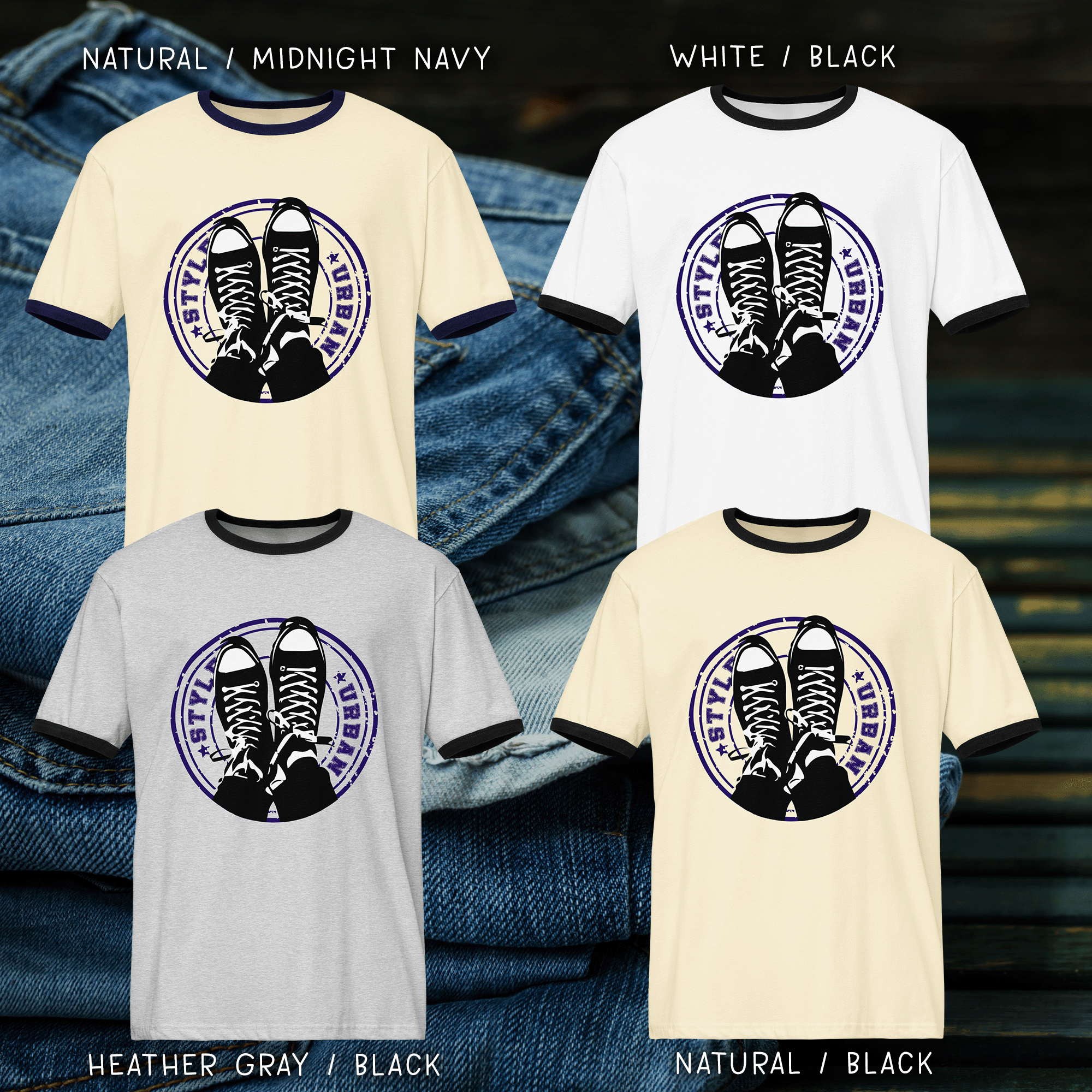 Urban Style Sneakers Ringer tee 1.png