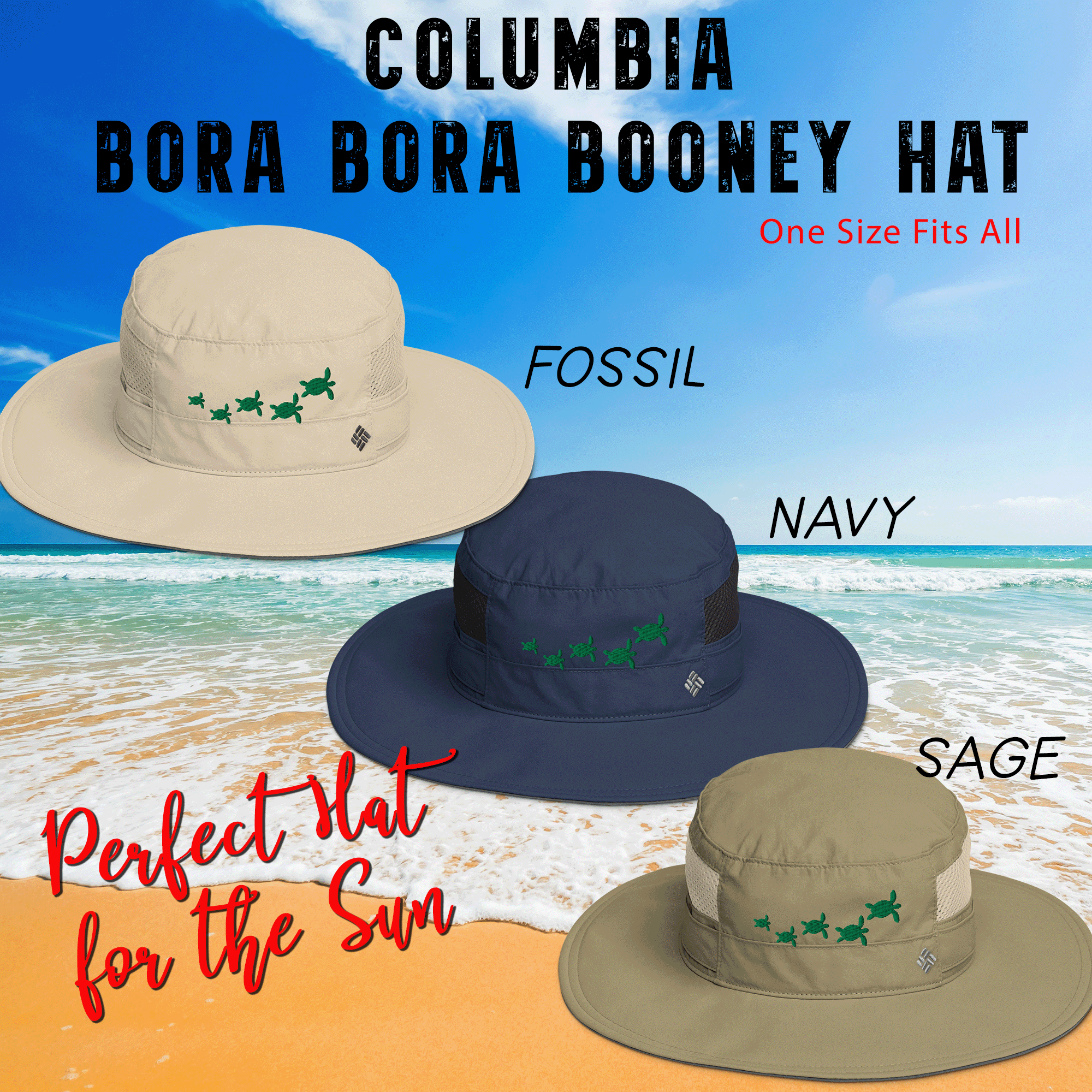 Green Seaturtles Columbia Bora Bora Hat