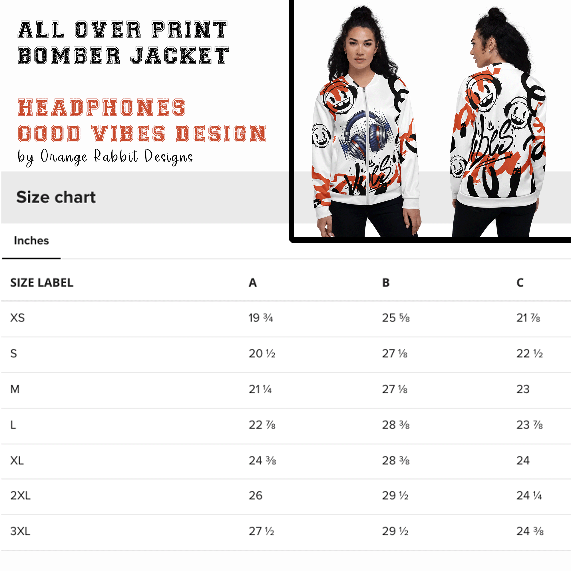 Graffiti Headphones Bomber Jacket 11.png