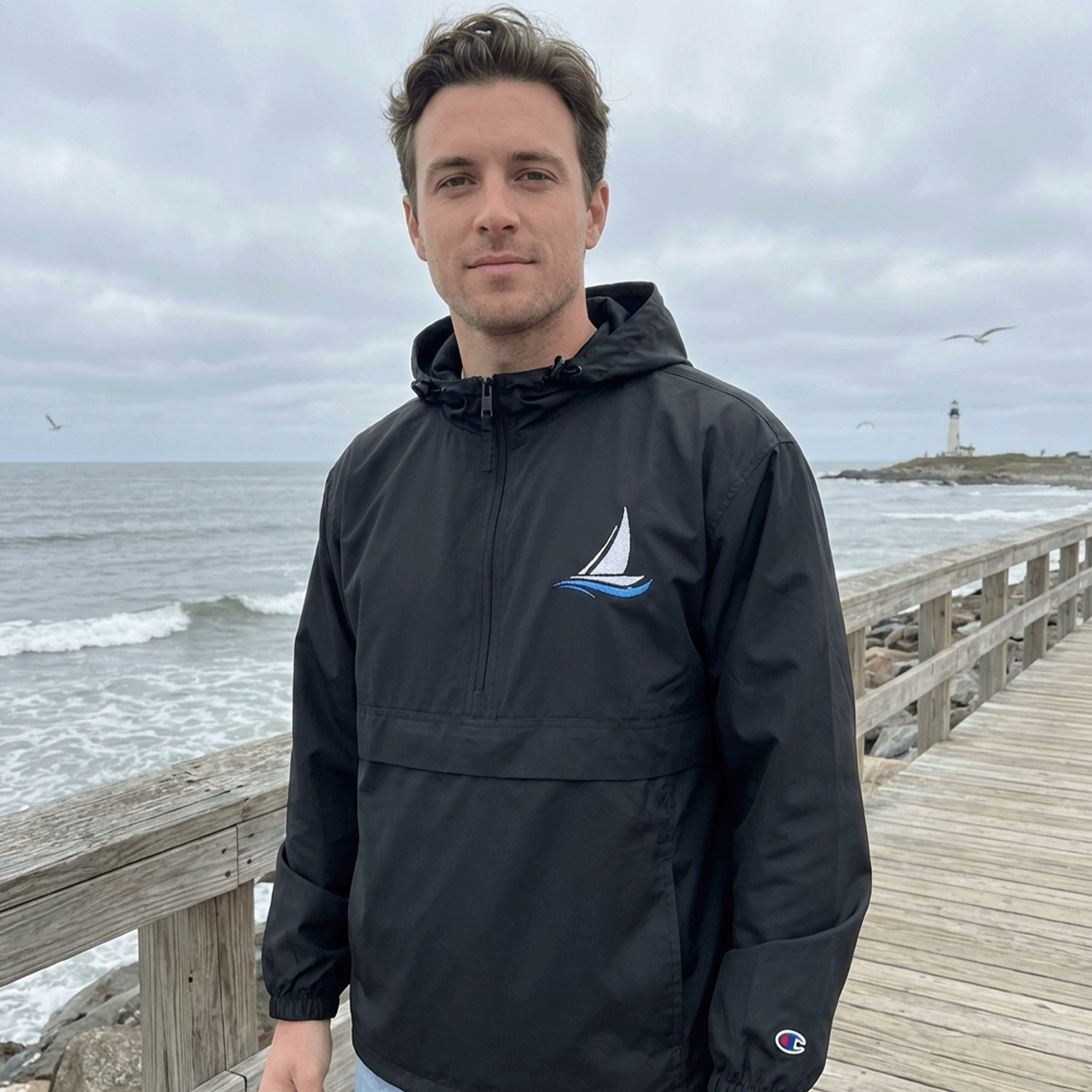 Sailboat Packable Champion Anorak Jacket