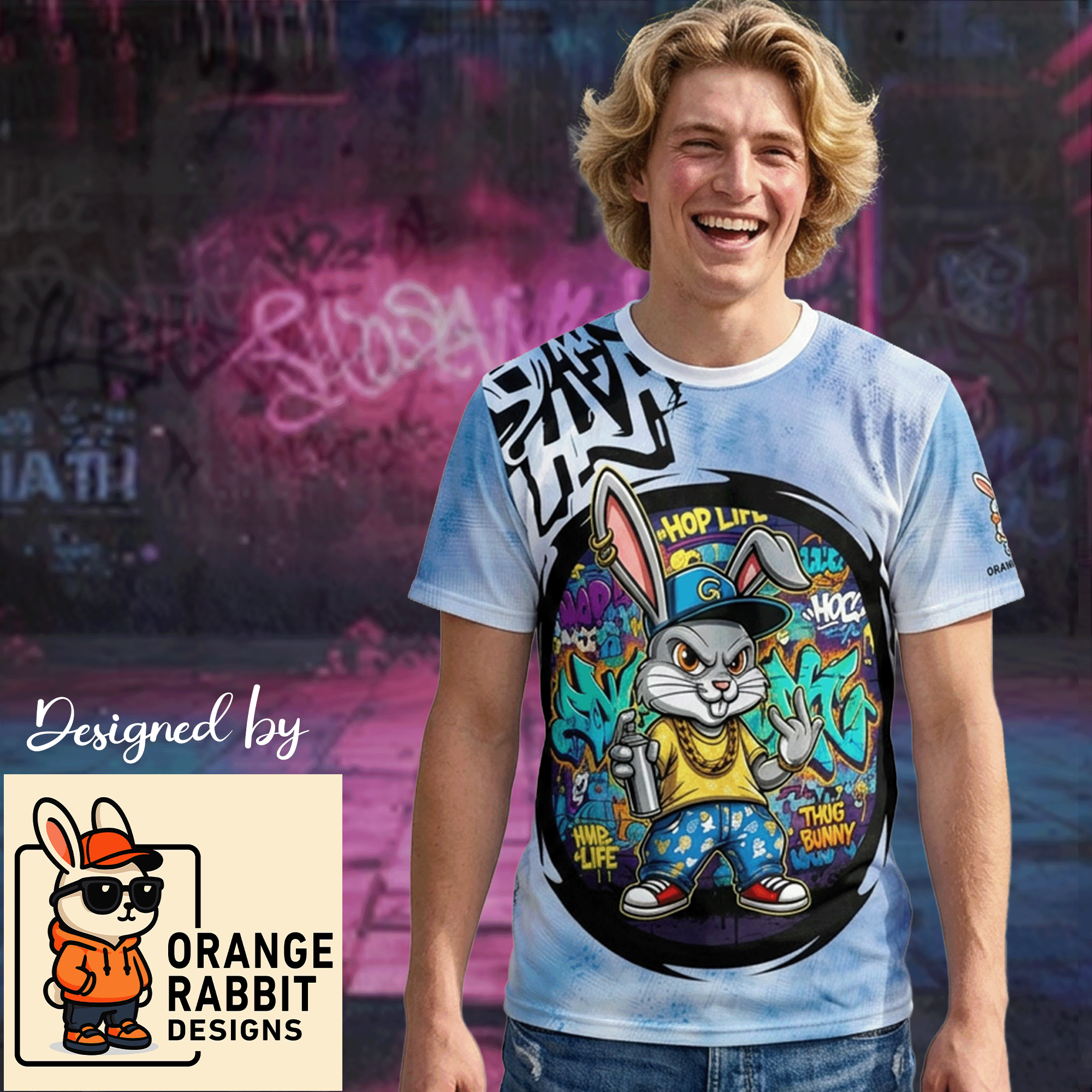 Graffiti Street Bunny Tee
