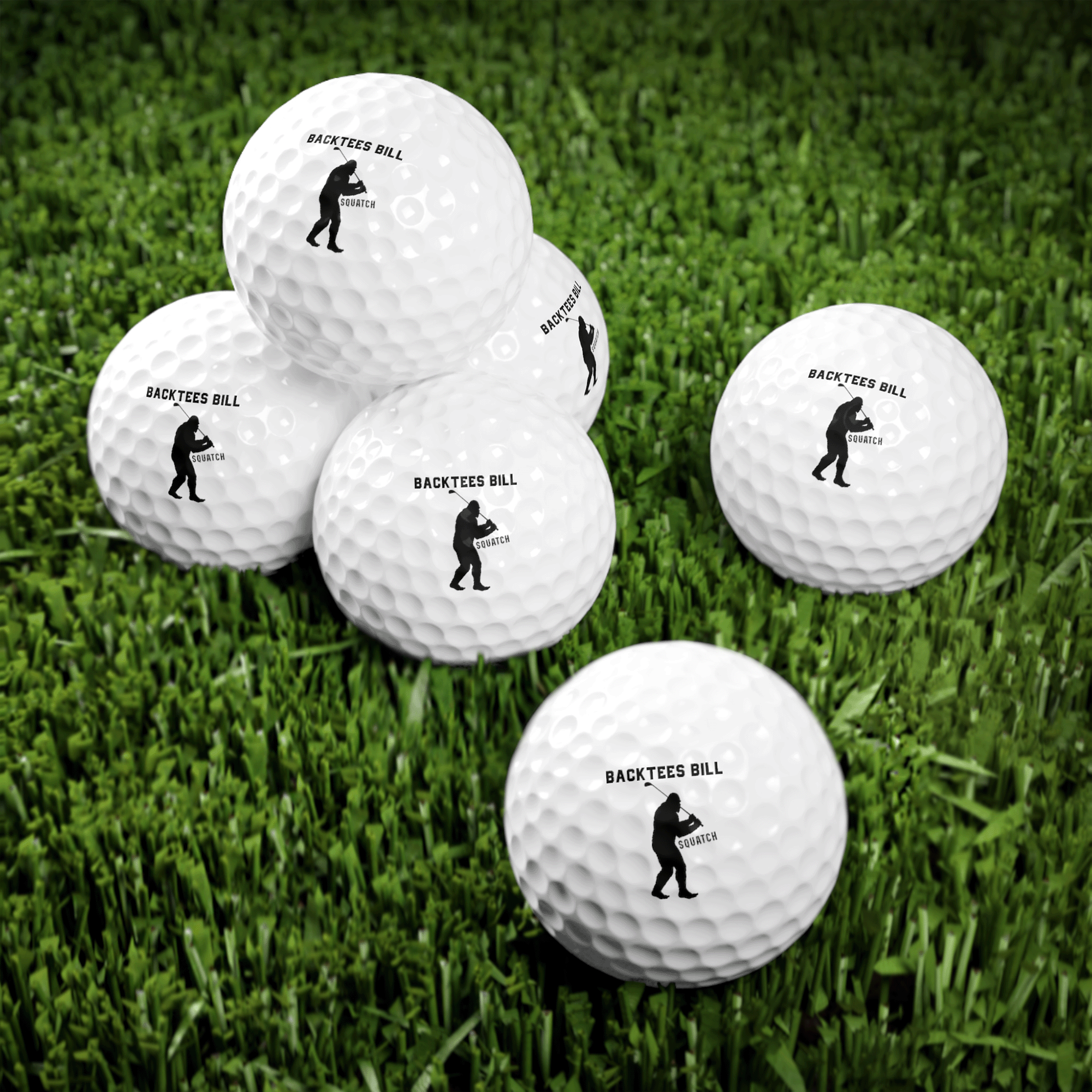 PERSONALIZED Name Sasquatch Golfer Golf Balls