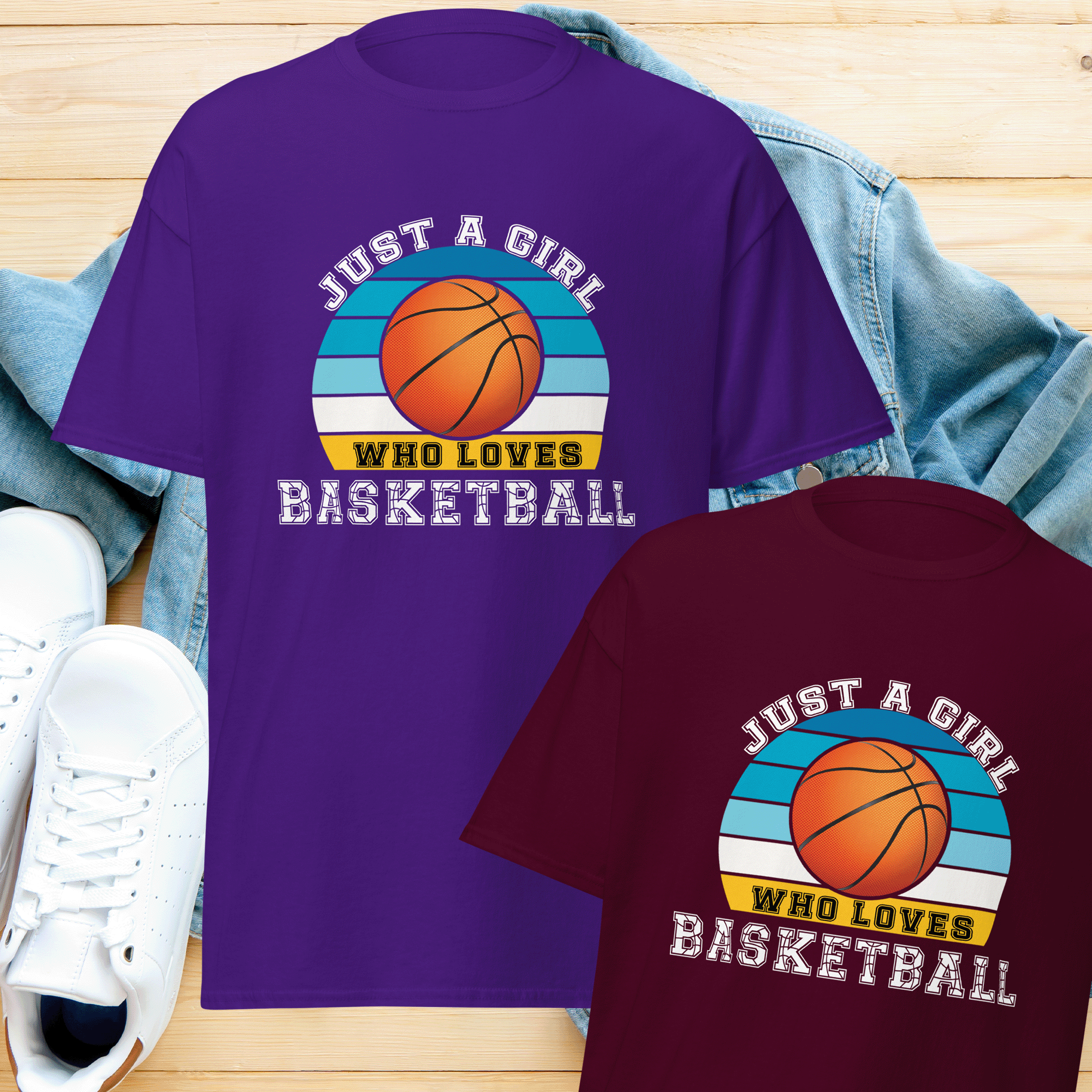 Just a Girl Who Loves Basketball Classic Sports Tee