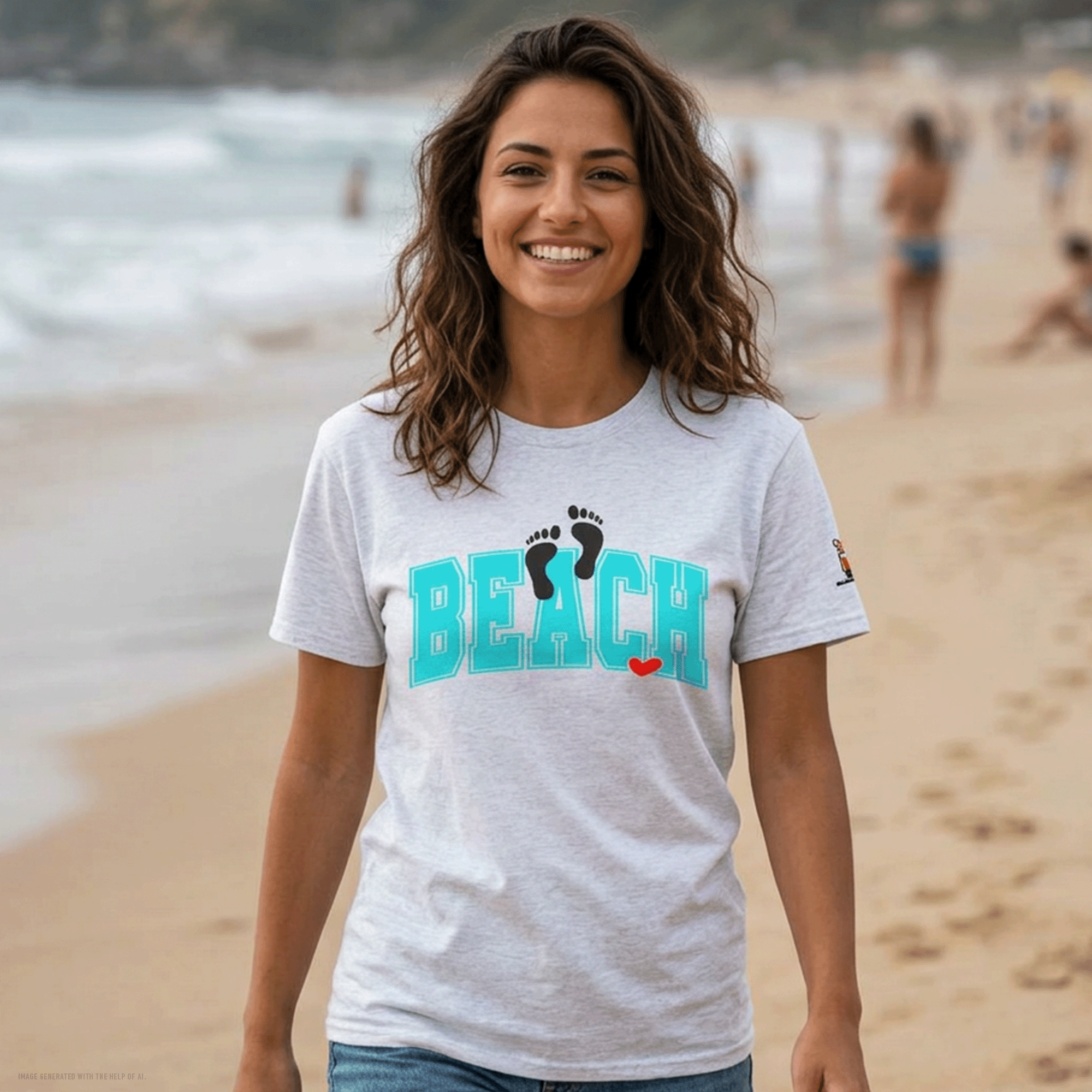 Beach Footprint Dryblend Tee