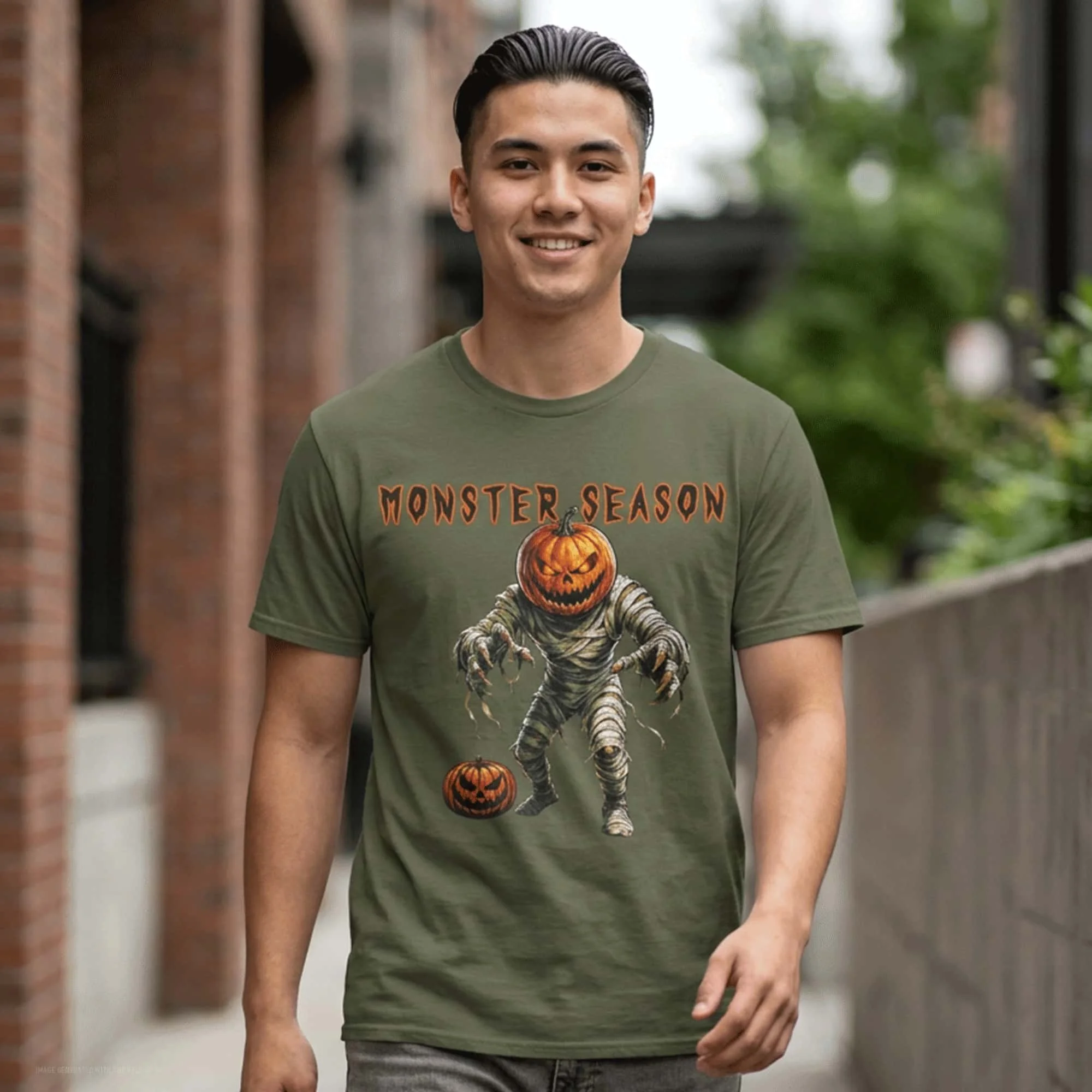 Pumpkin Head Monster Season Soft-style T‑Shirt