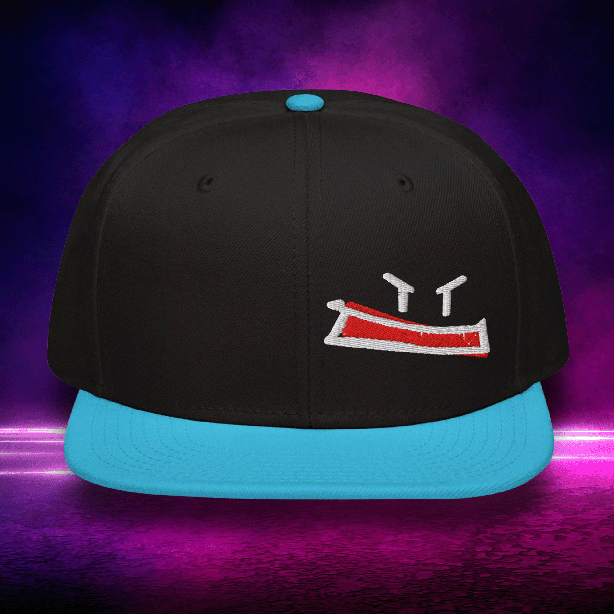 Embroidered Graffiti Face Streetwear Snapback Hat