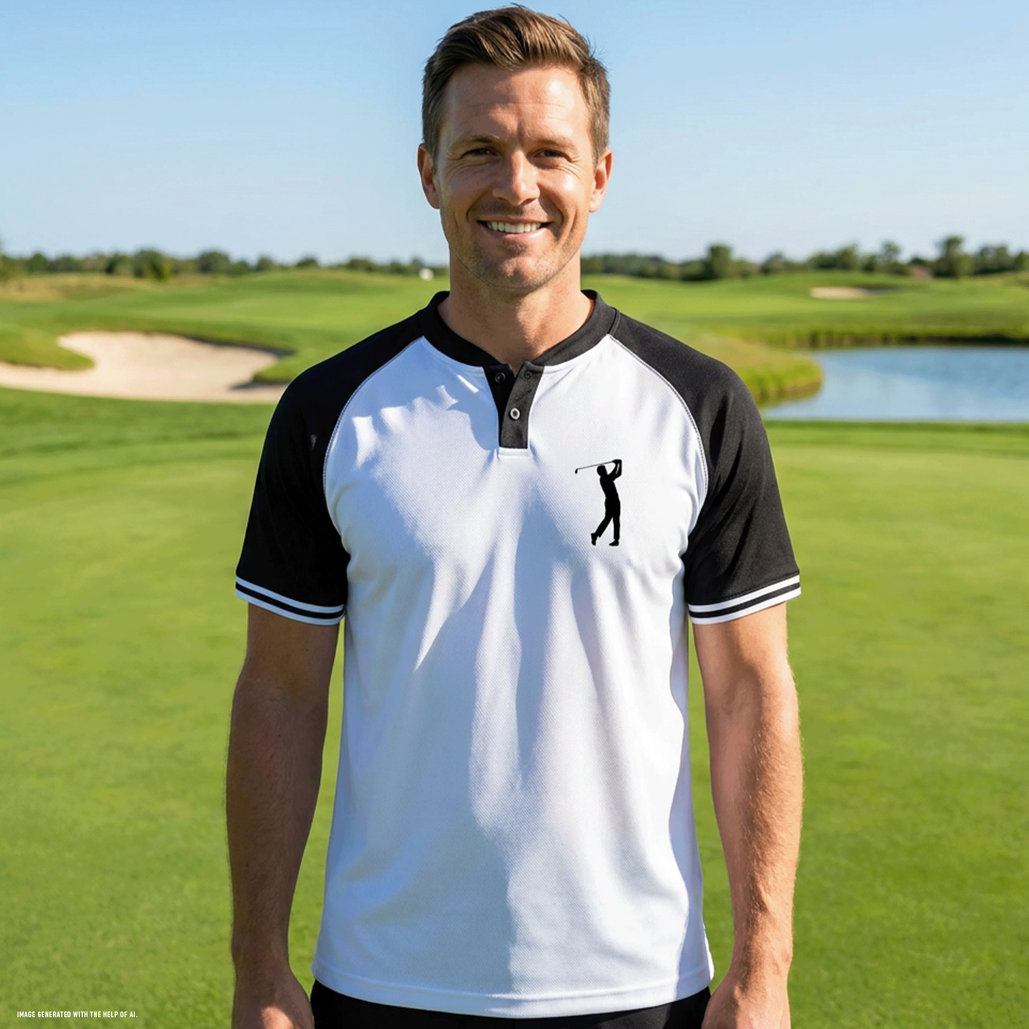 Men's Augusta Sportswear Golfer Cutter Henley Jersey