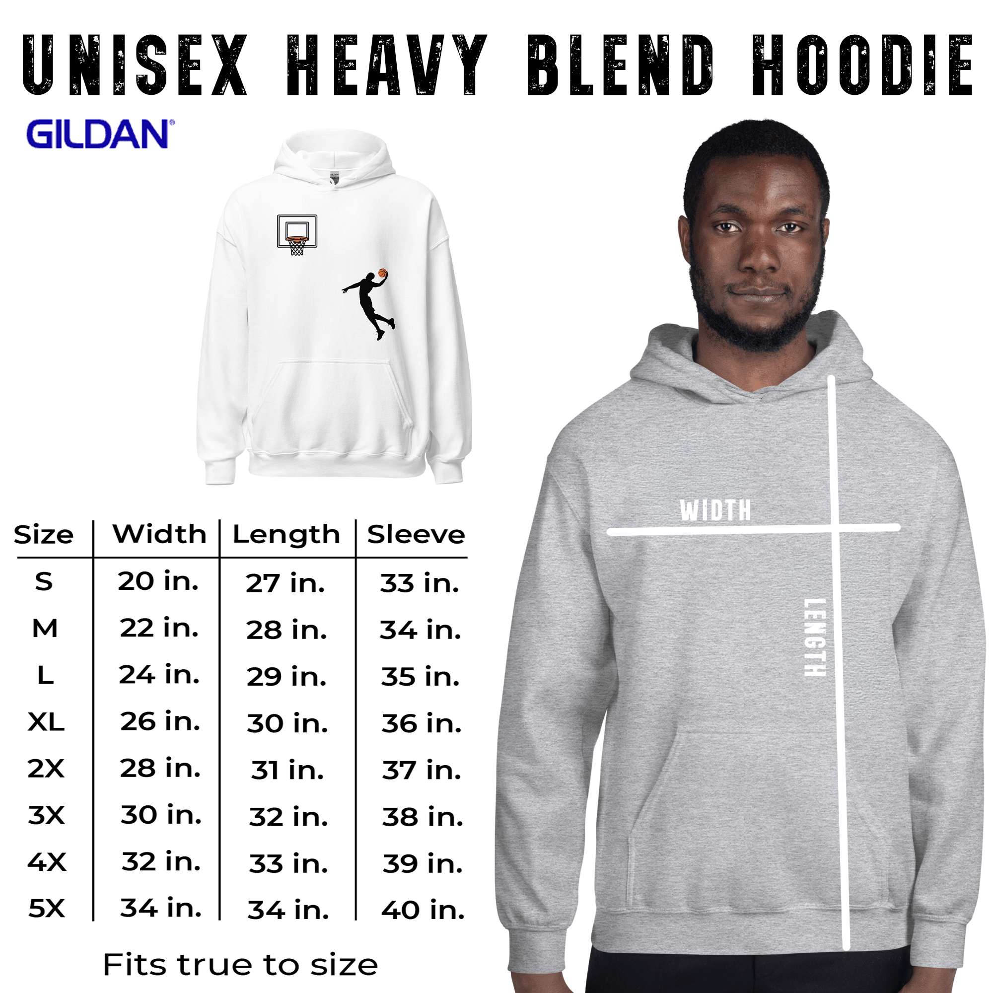 Basketball Classic Cotton Hoodie Sweatshirt