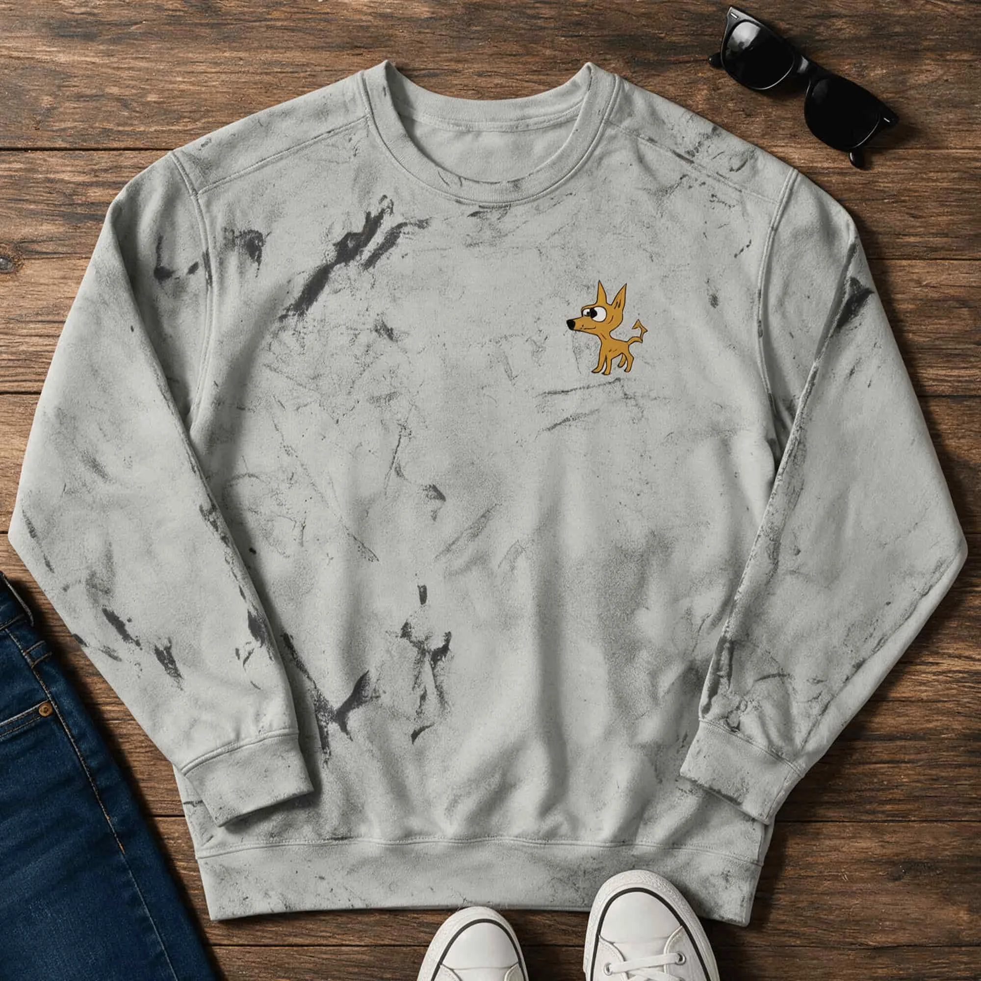 Arlo the Dog Unisex Color Blast Crewneck Sweatshirt
