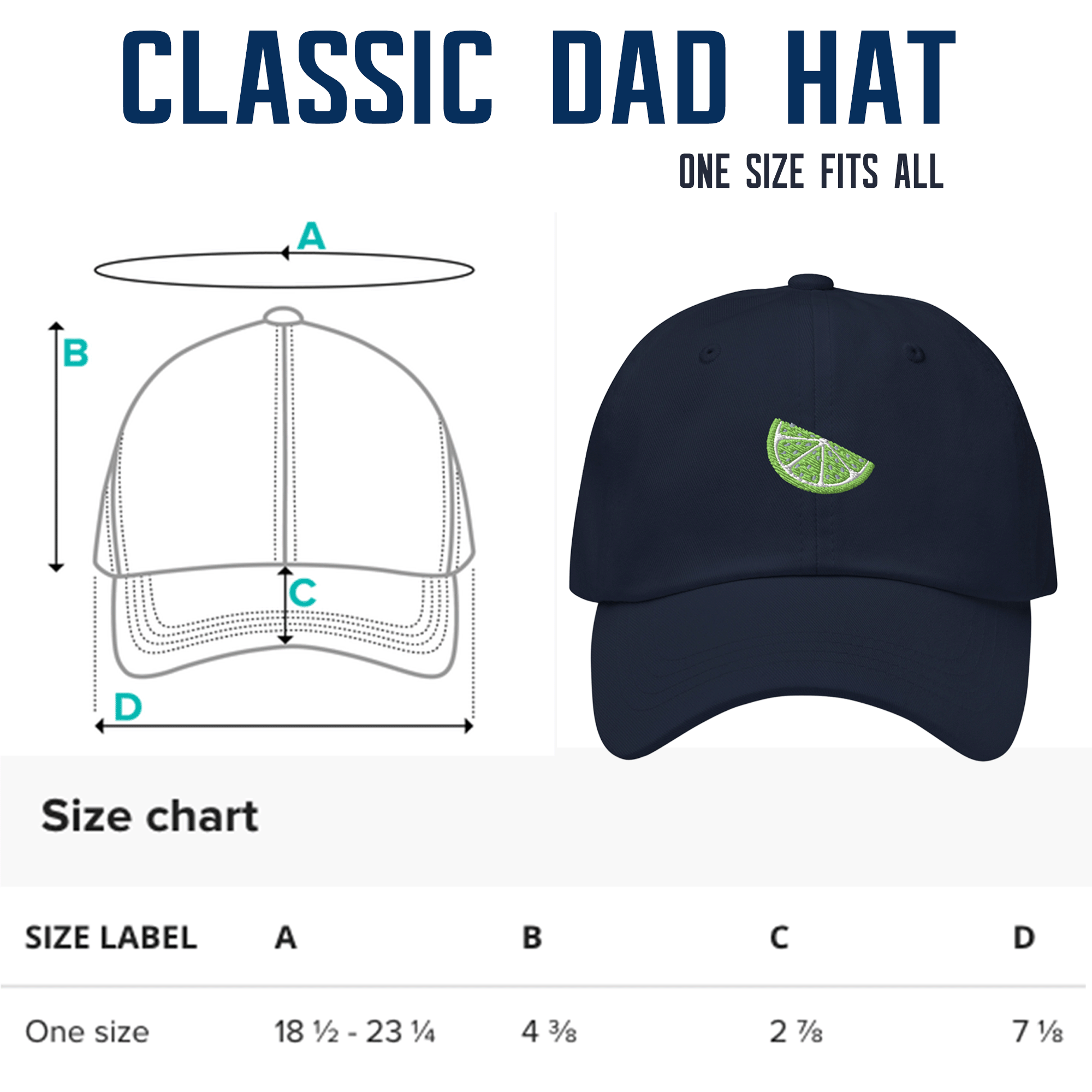 Embroidered Lime Wedge Ball Cap