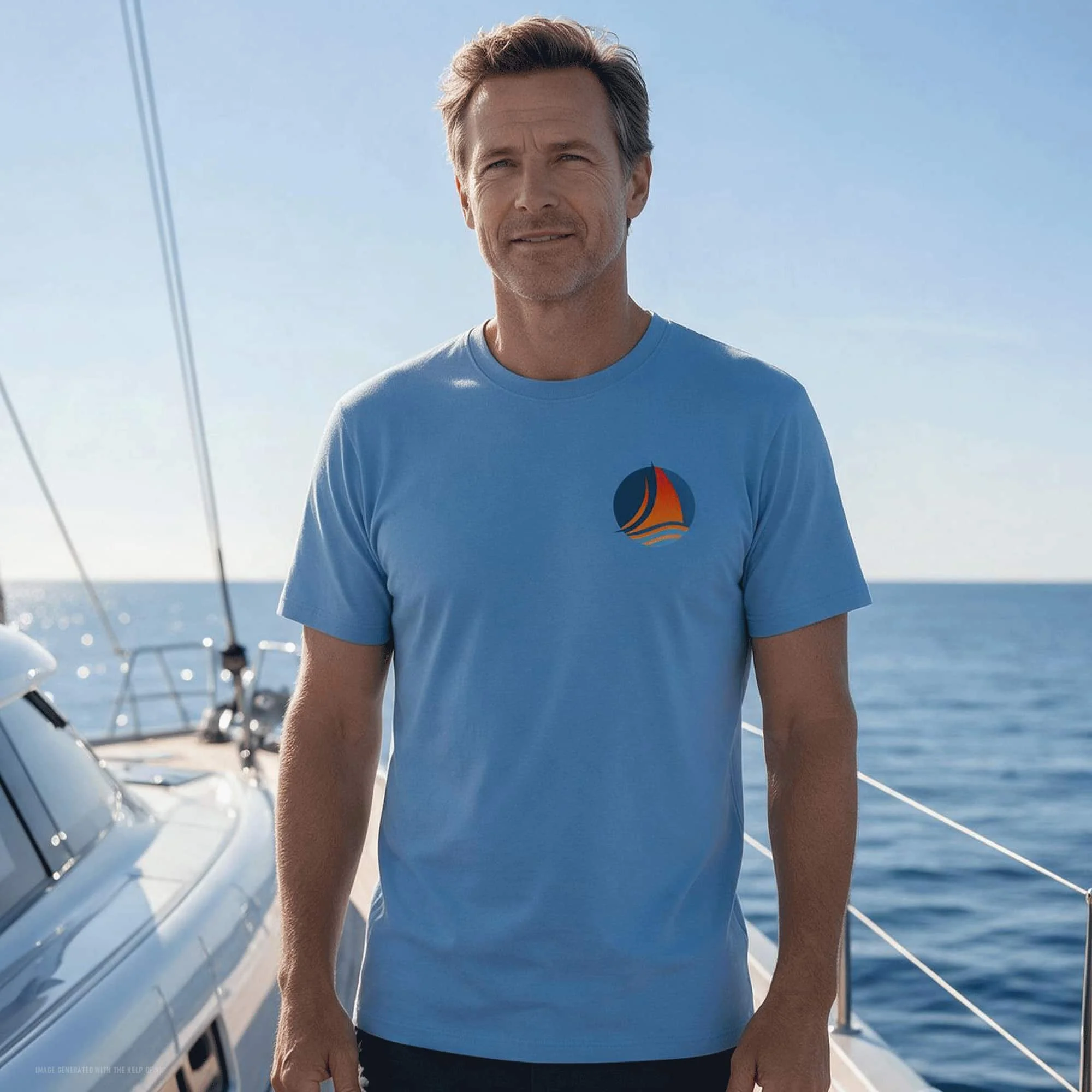 Sunset Sailboat PosiCharge Strive Tee
