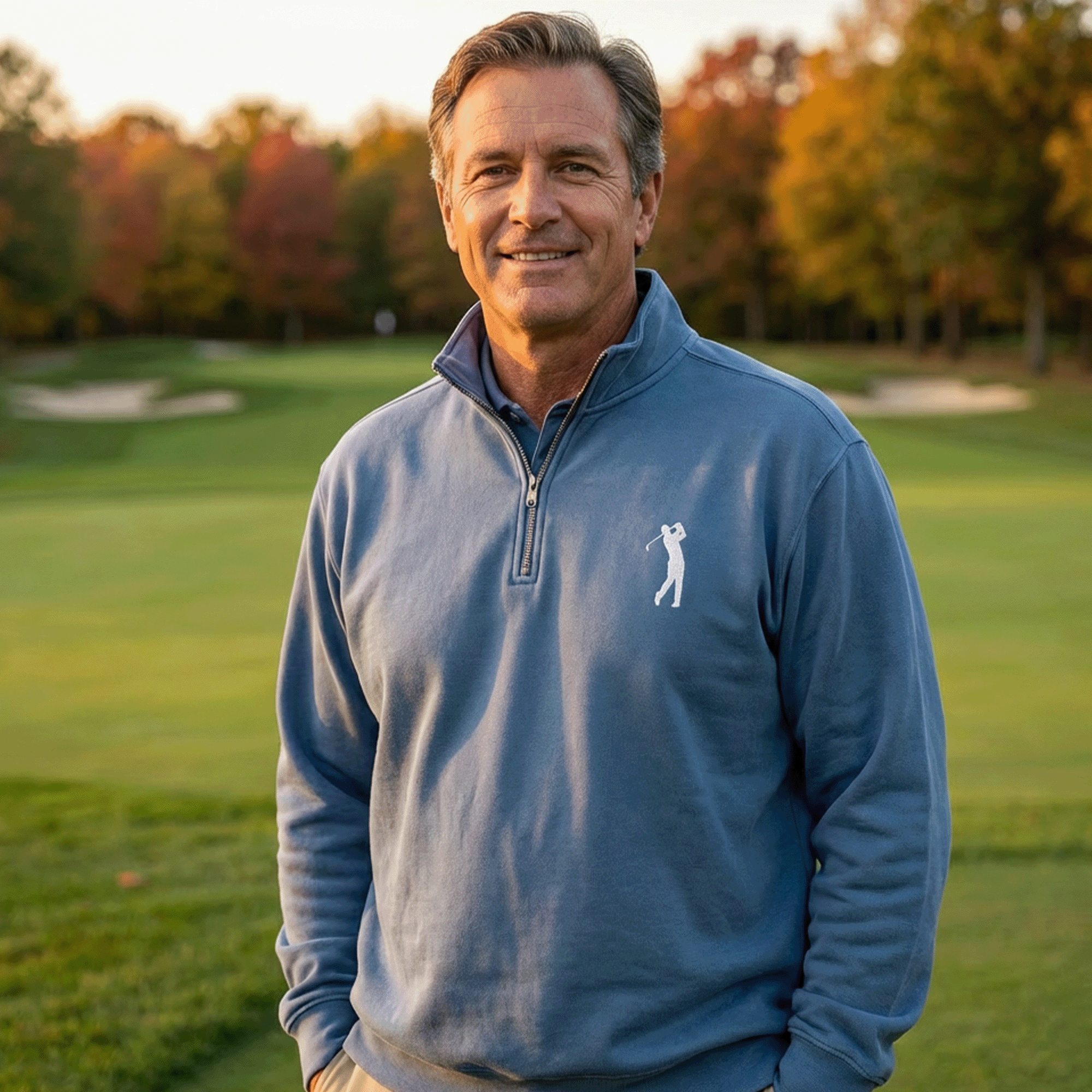 Men's Golf Quarter-Zip Comfort Colors Sweatshirt