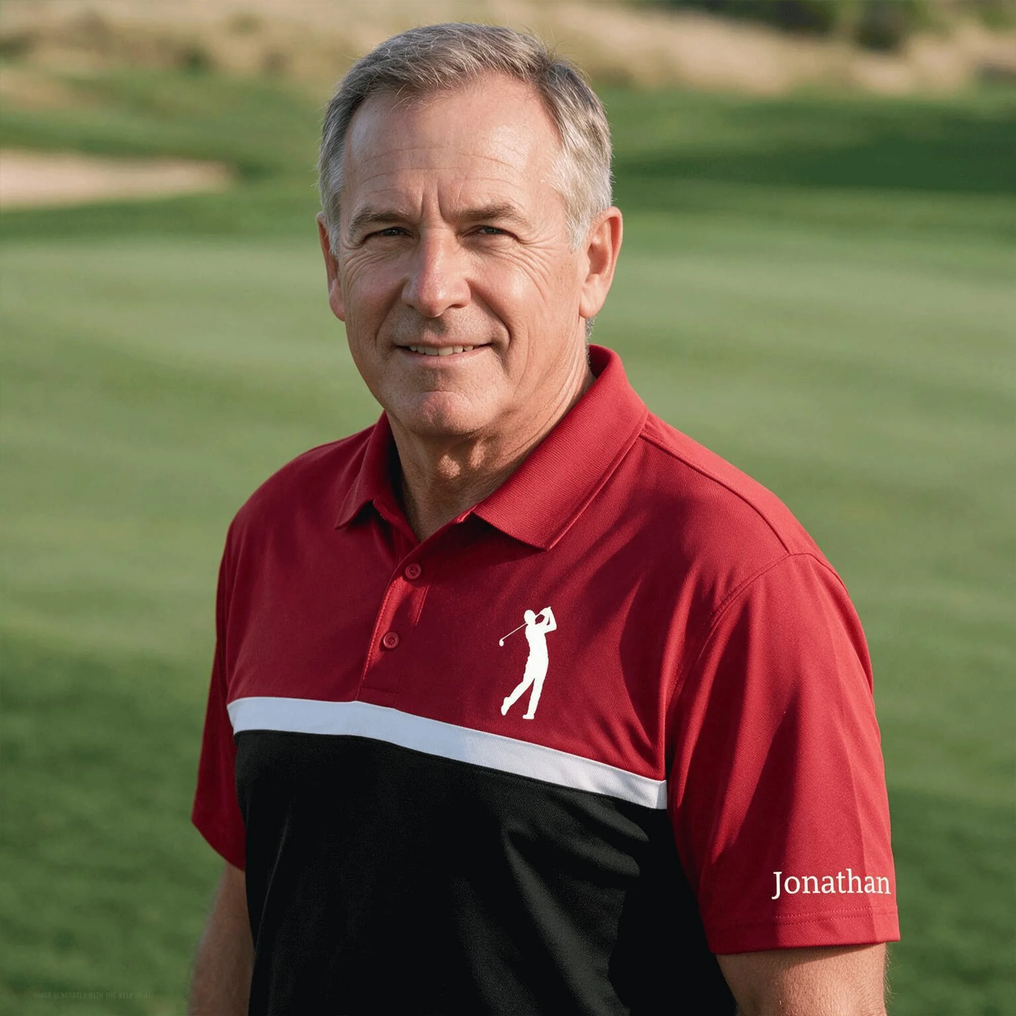 Custom Name Men’s Golf UV Micropique Colorblock Polo