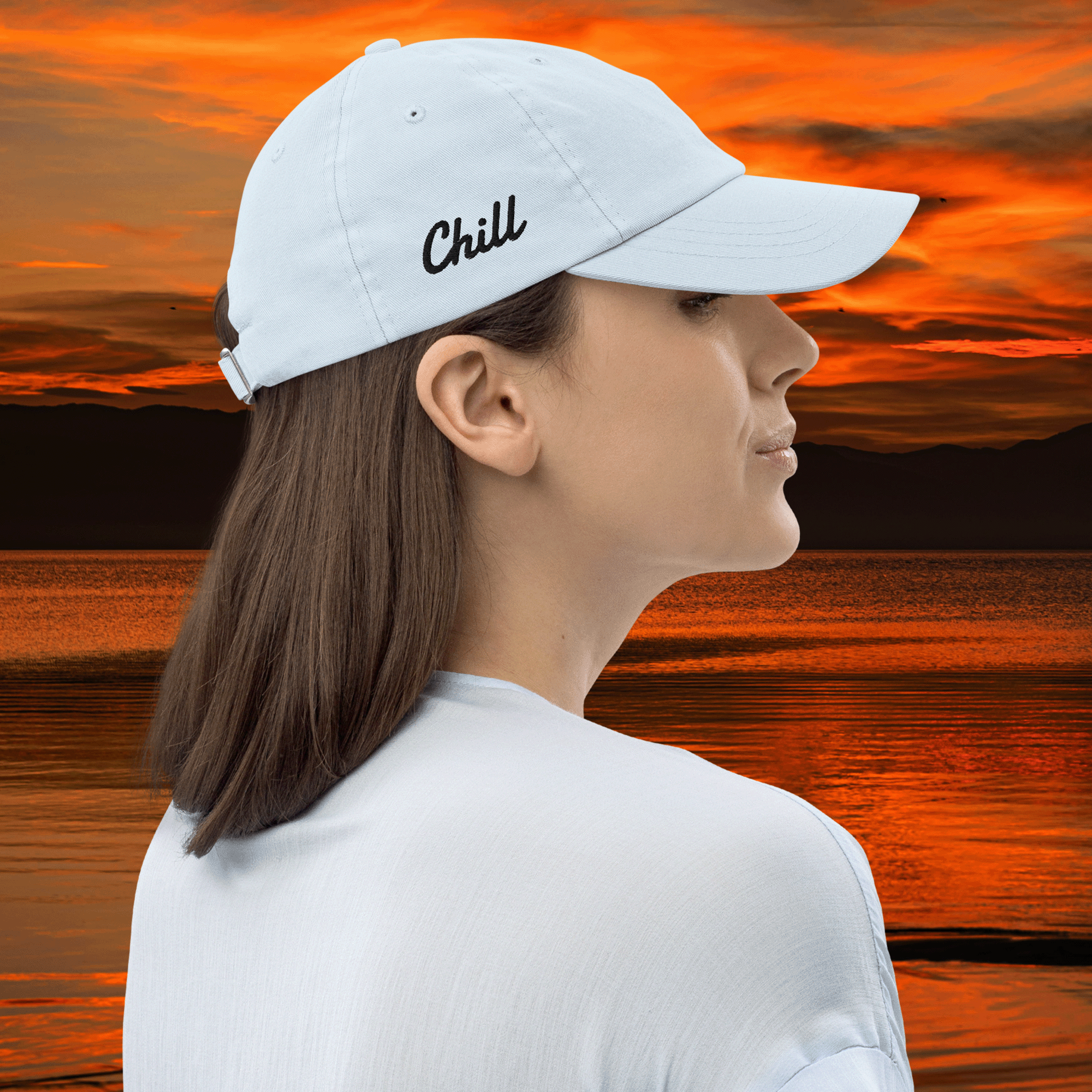Embroidered Pink Flamingo Chill Pastel Cap