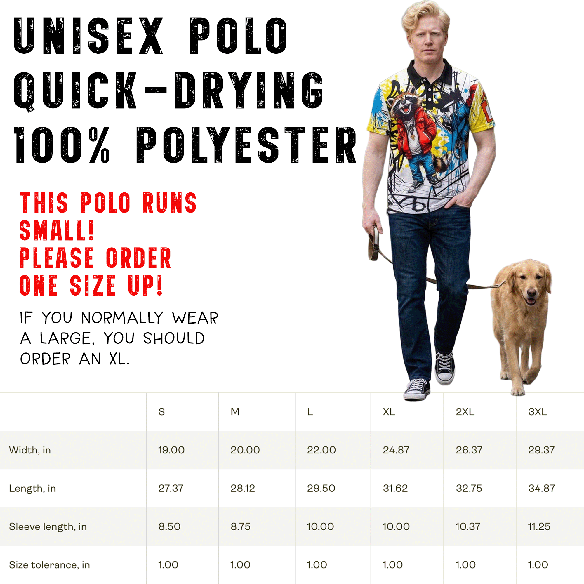 Graffiti raccoon polo shirt 3.png