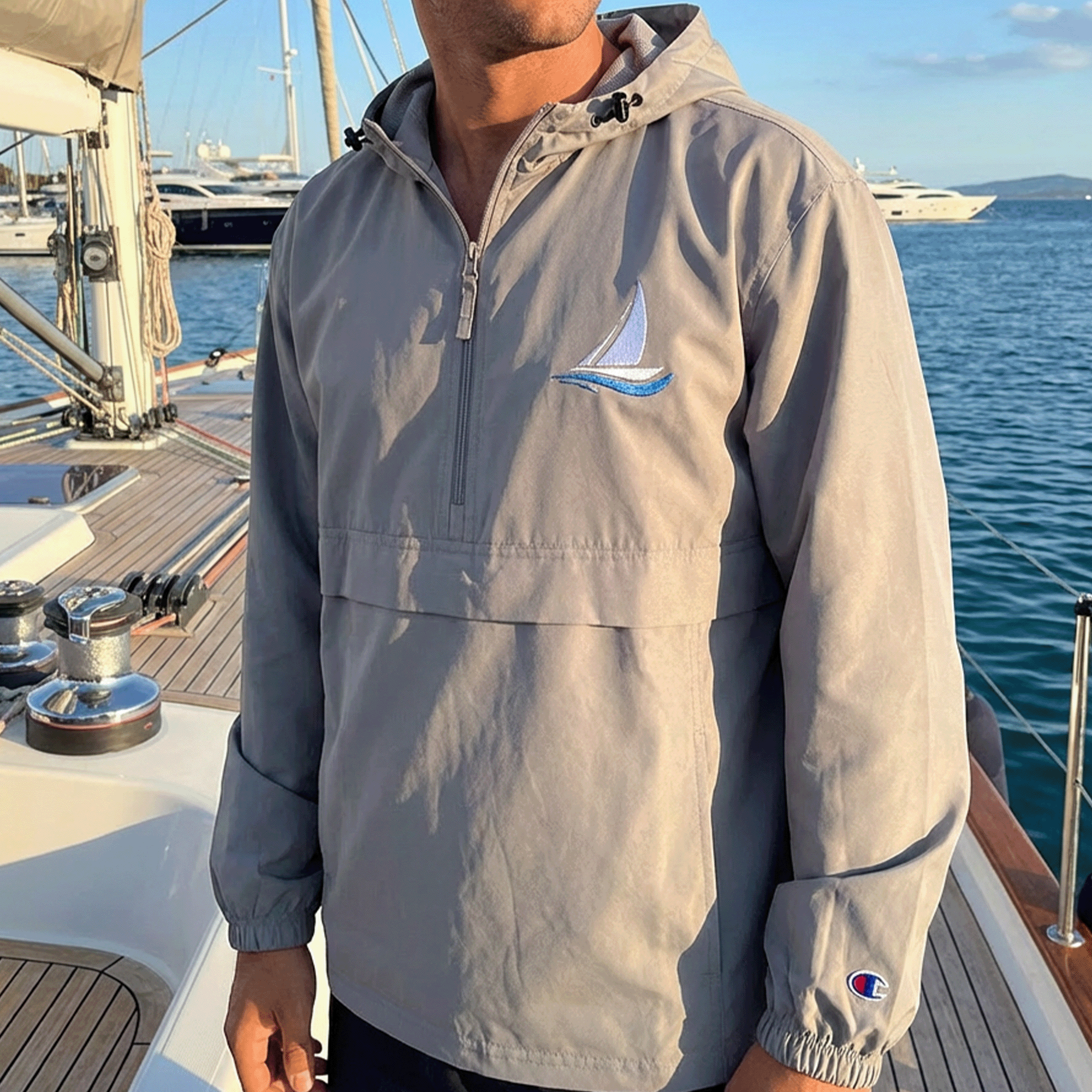 Sailboat Packable Champion Anorak Jacket