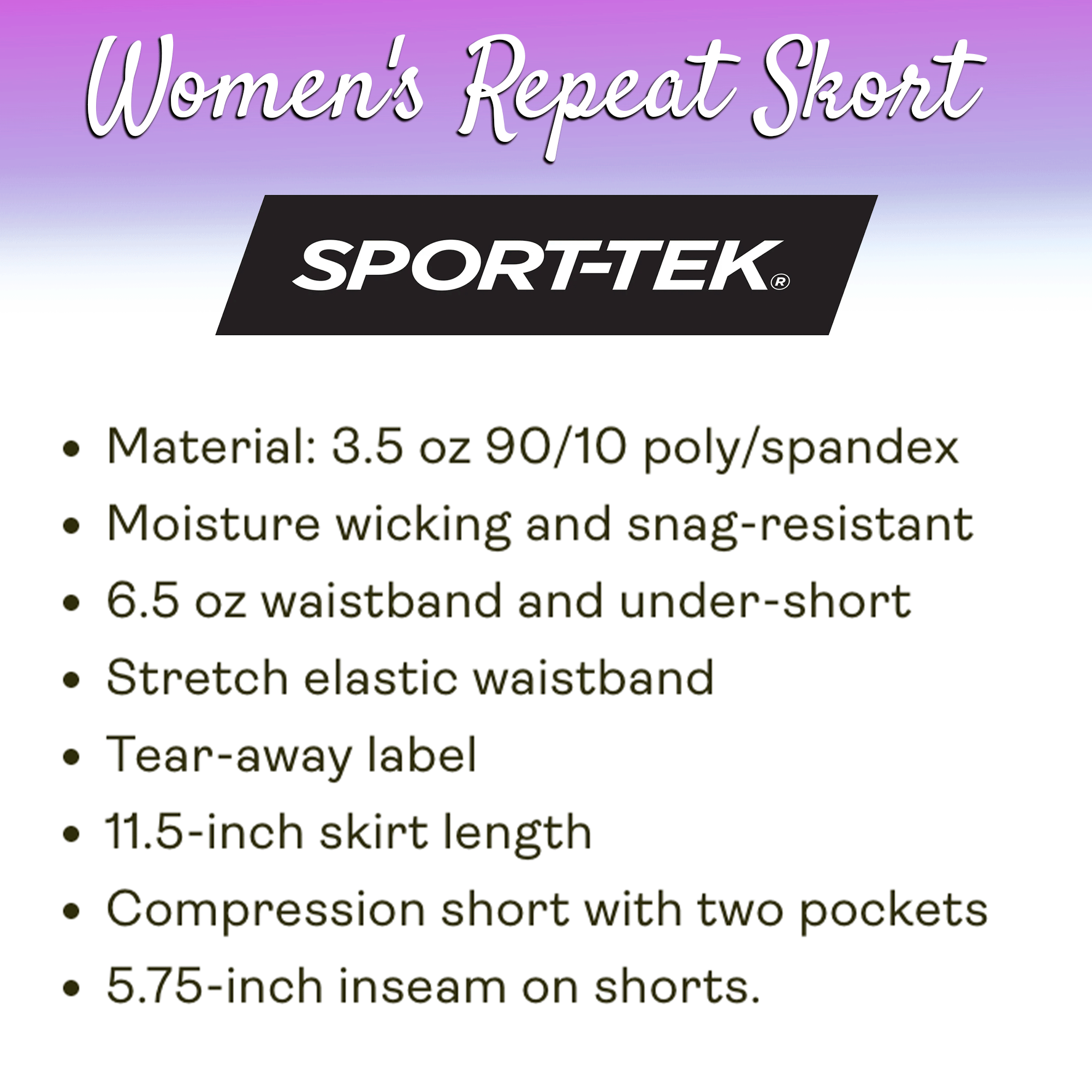 Personalized Women's Tennis Skort