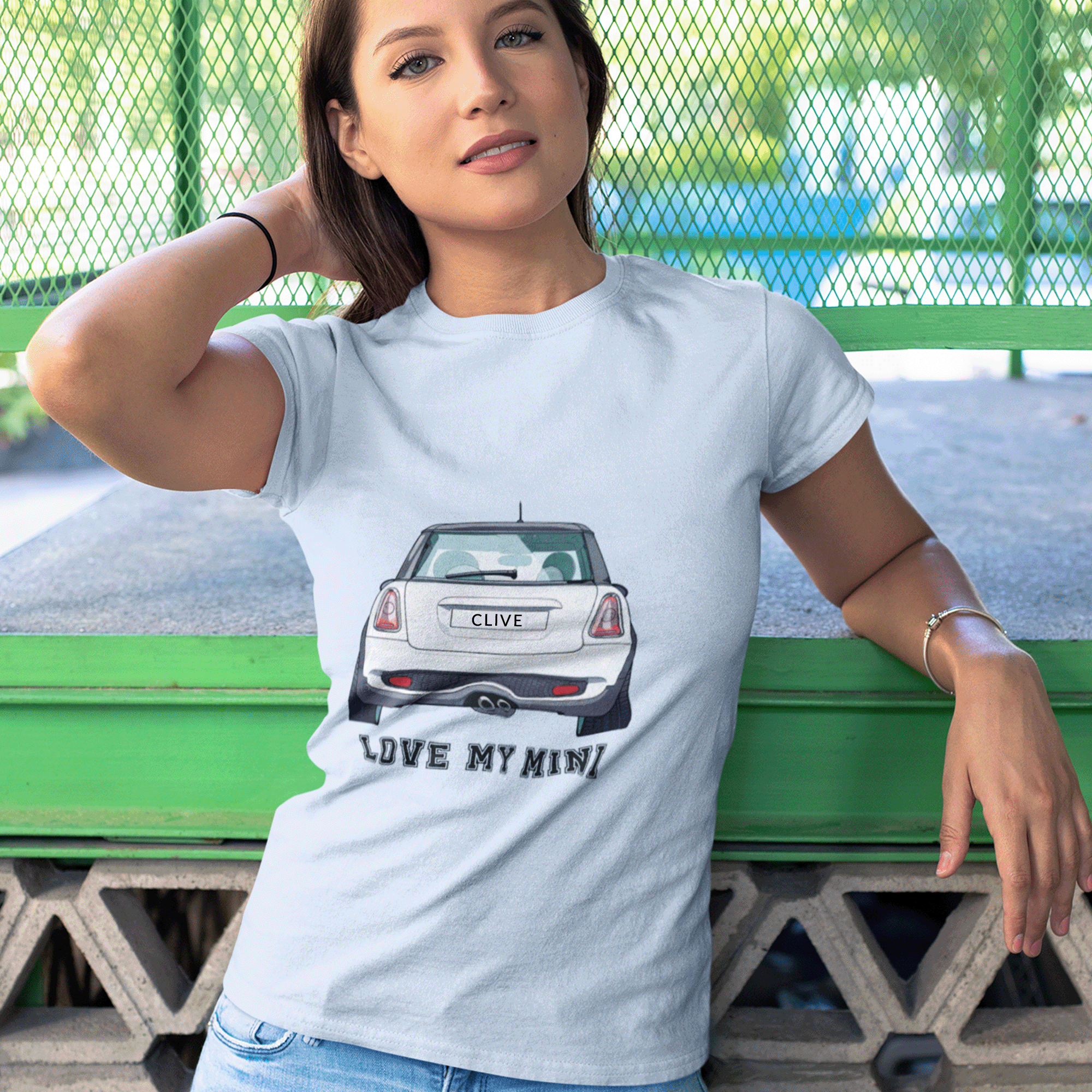 Personalized Love My Mini License Plate Tee
