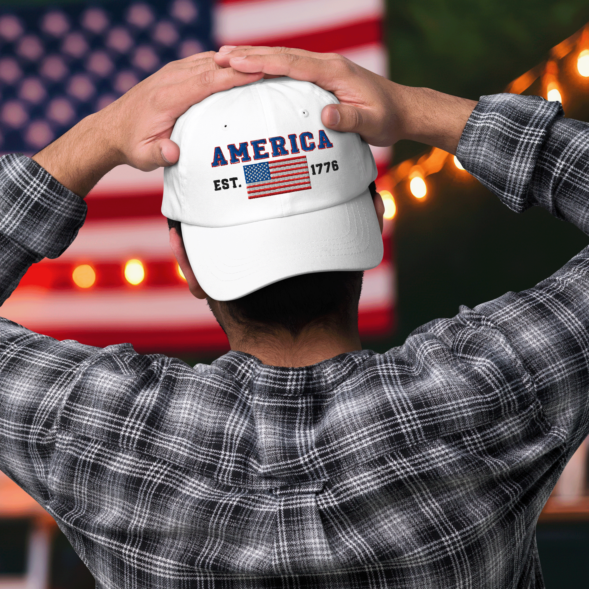 Embroidered AMERICA 1776 Classic Dad Hat
