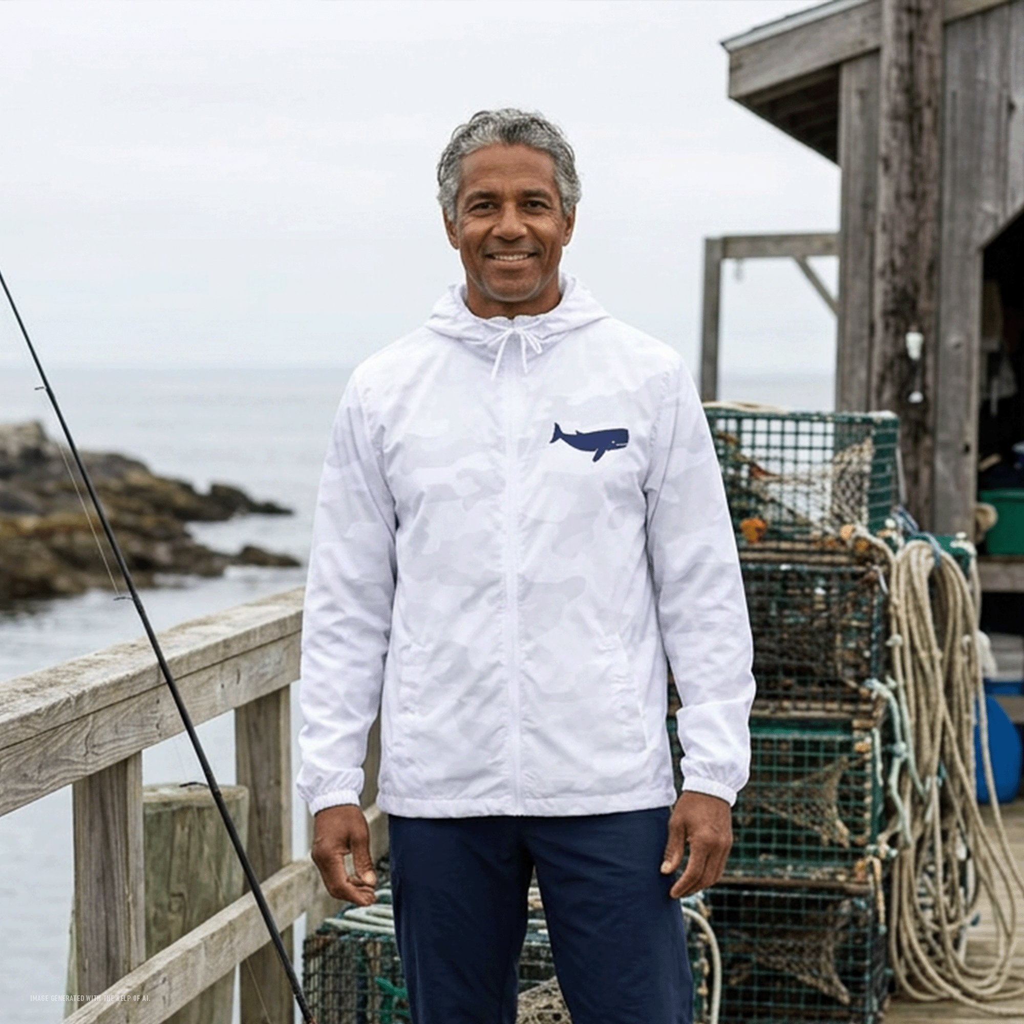 Whale Unisex Full-Zip Windbreaker Jacket