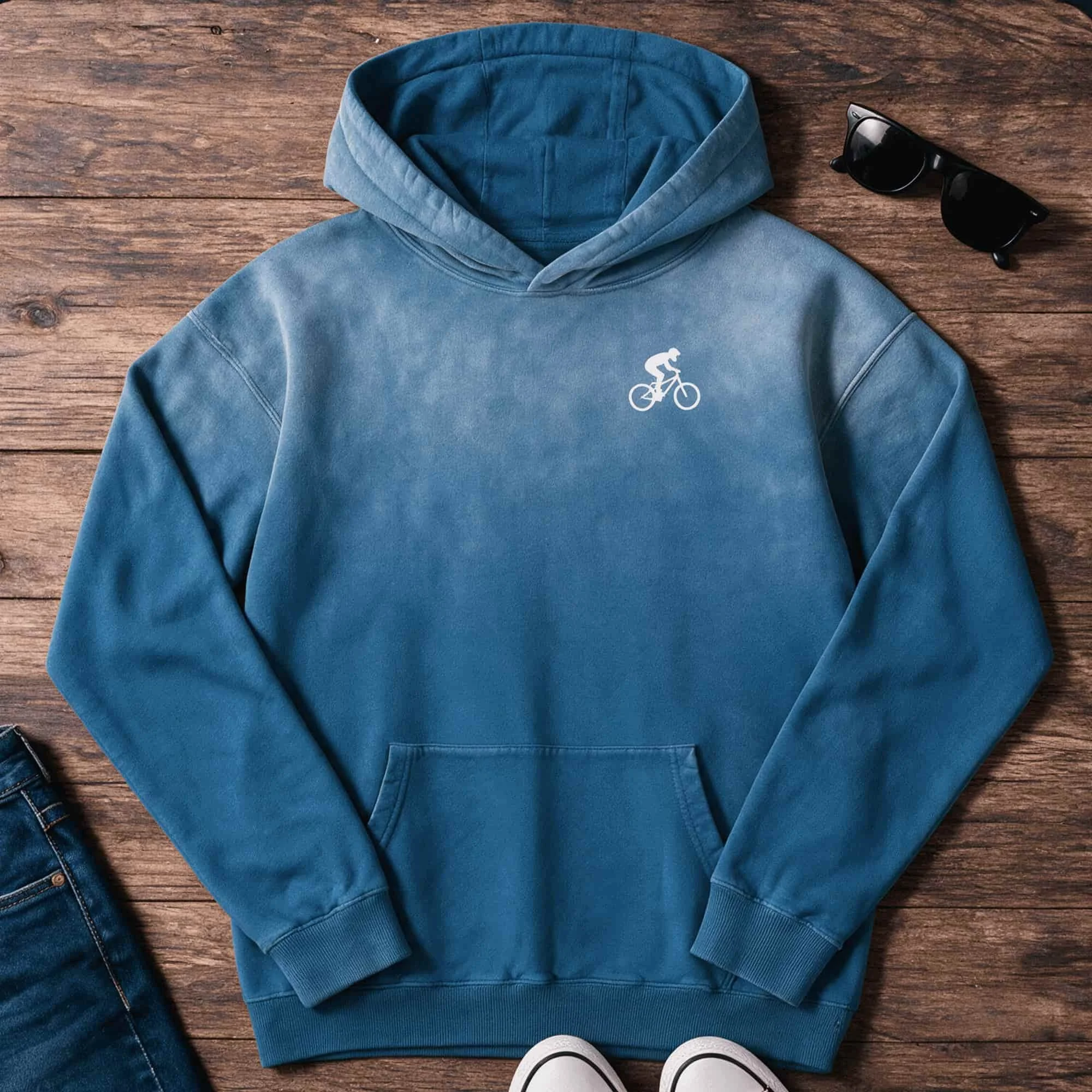 Mountain Biker Heavyweight Sunfaded Oversized Hoodie