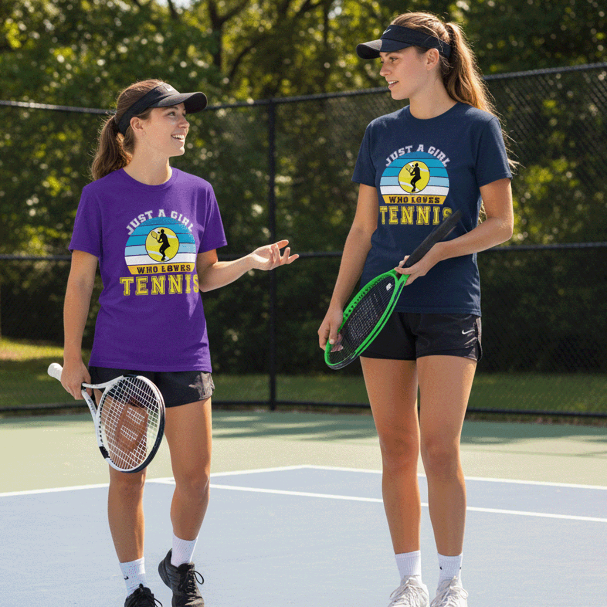 Just a Girl Who Loves Tennis Classic Cotton Sports Tee