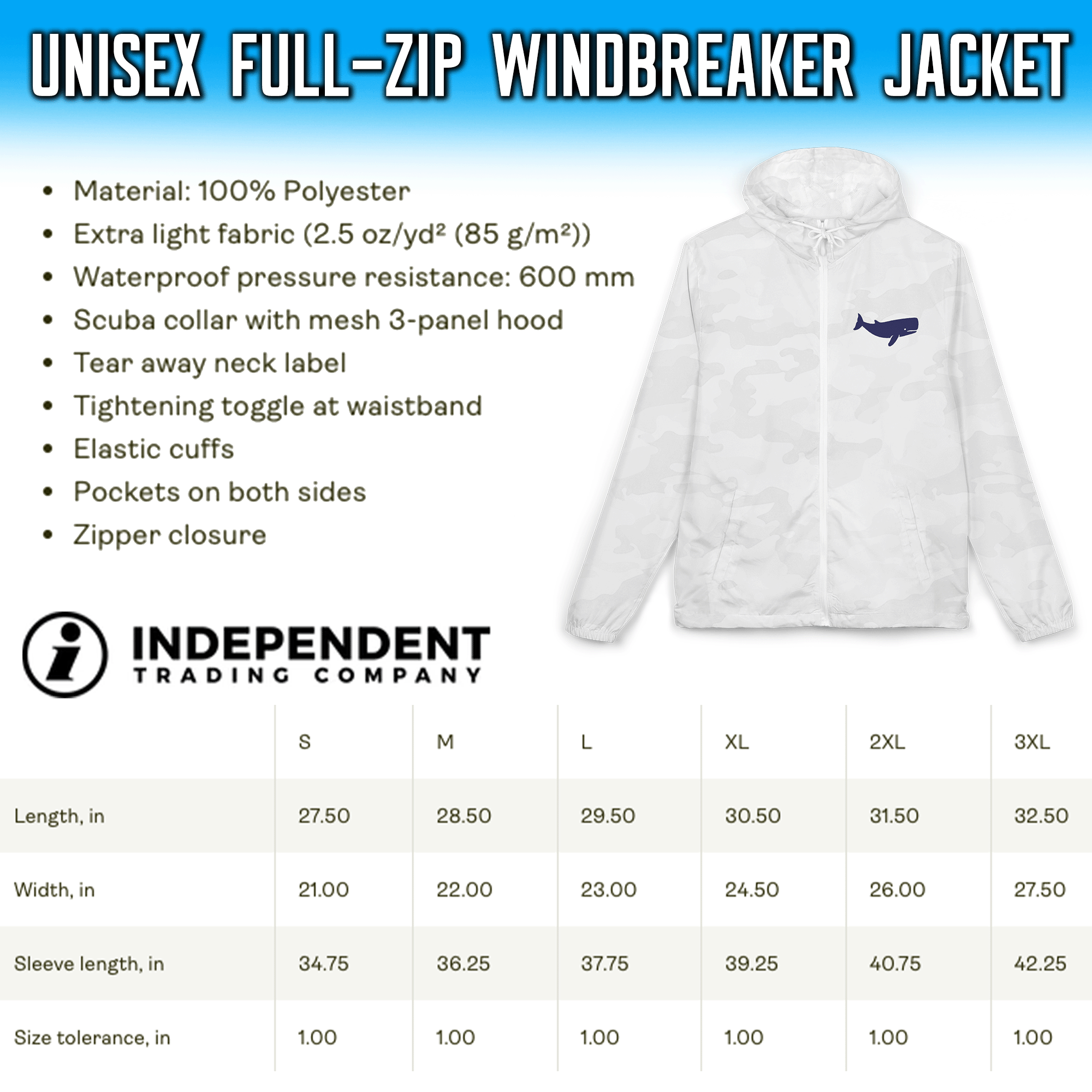 Bigfoot Golfer Unisex Full-Zip Windbreaker Jacket