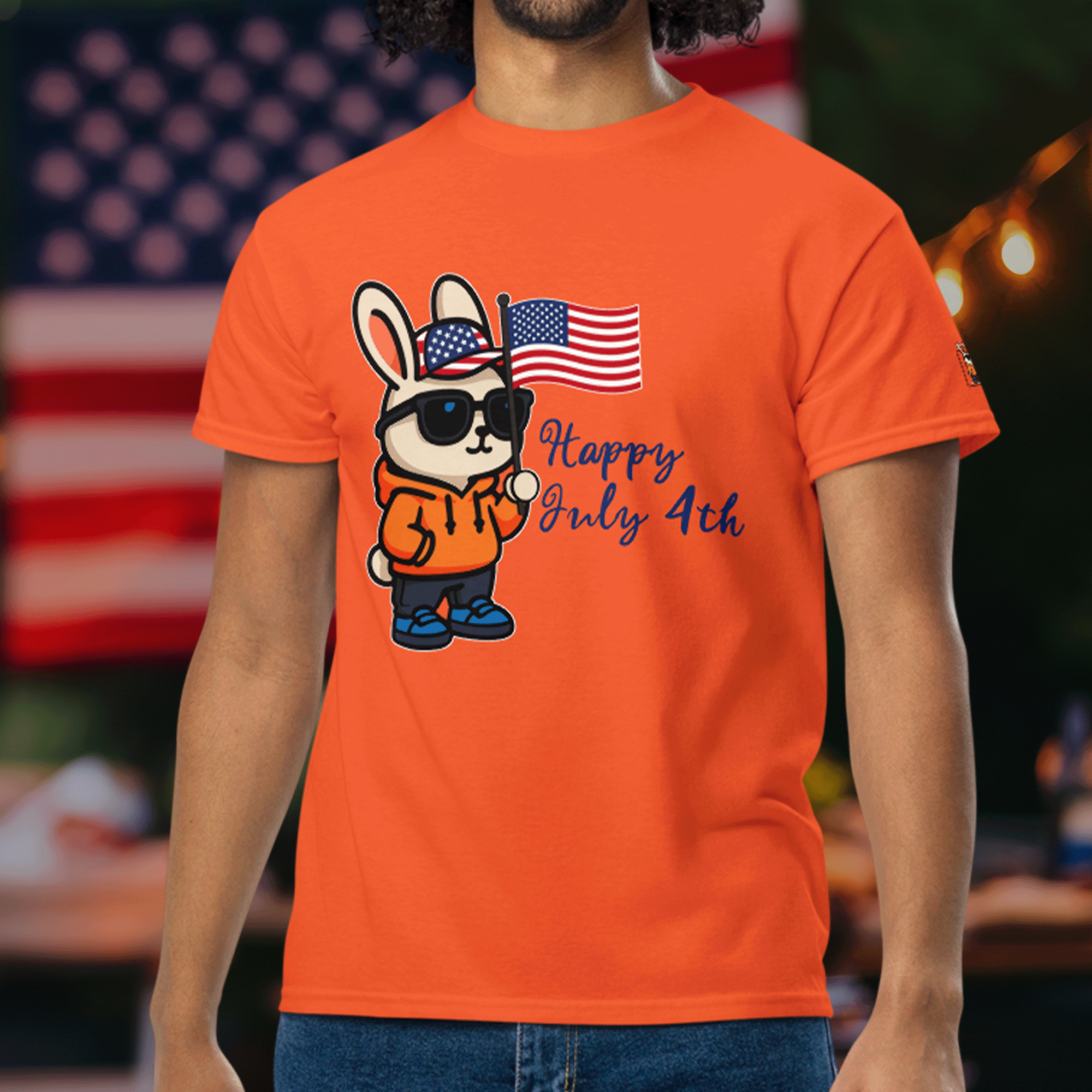 Orange Rabbit July 4th DryBlend® T-Shirt