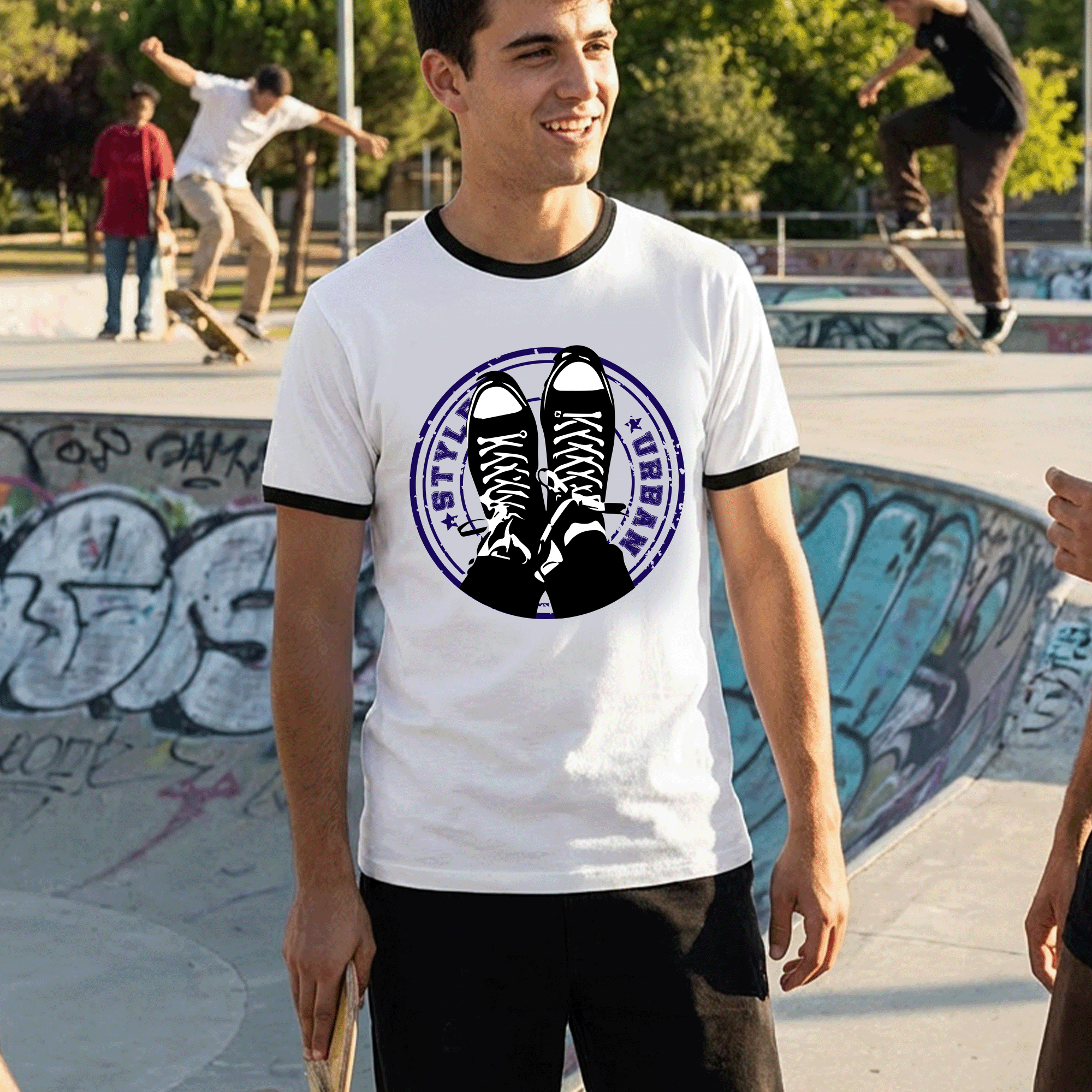 Urban Style Sneakers Ringer T-shirt