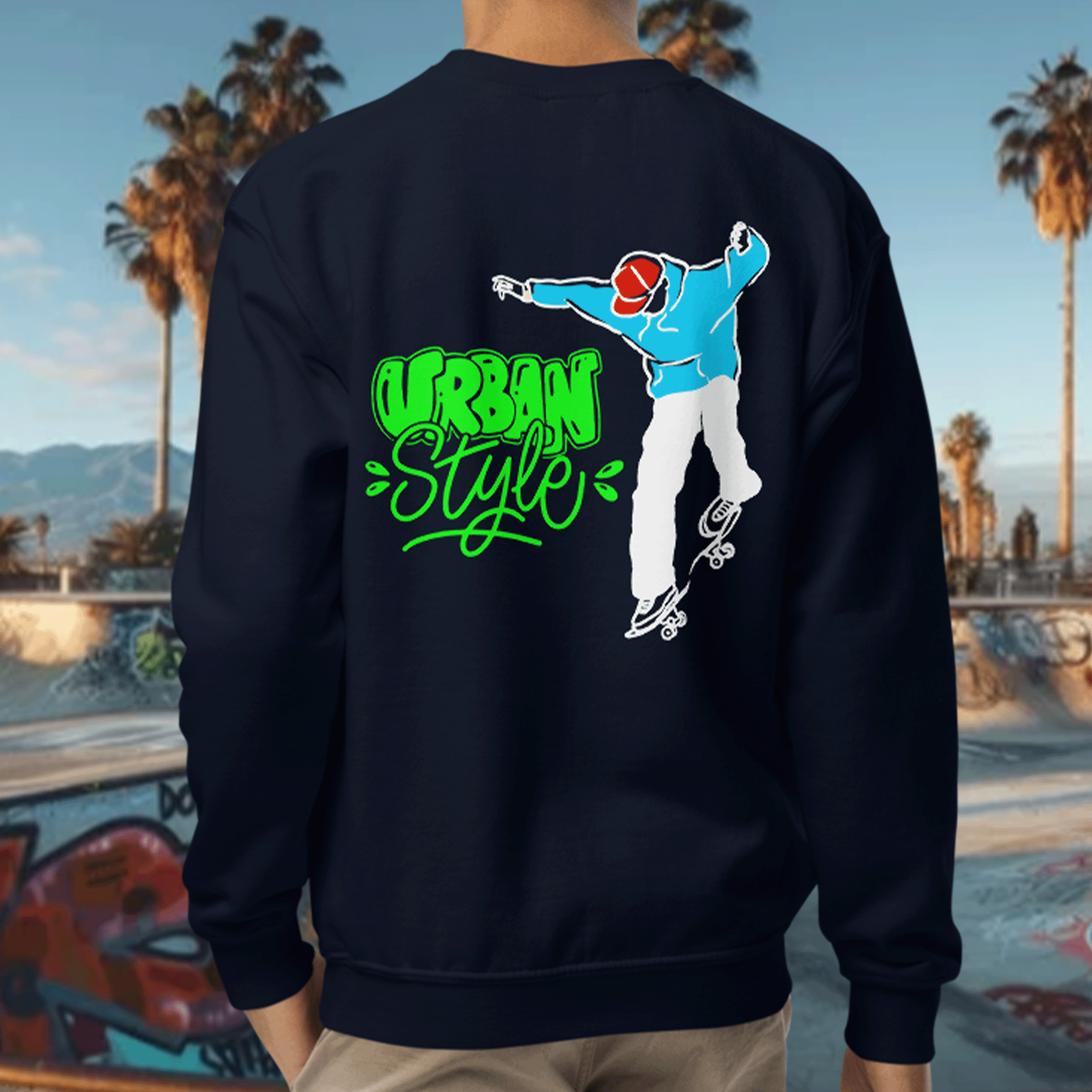 Skateboard Youth Crewneck Sweatshirt