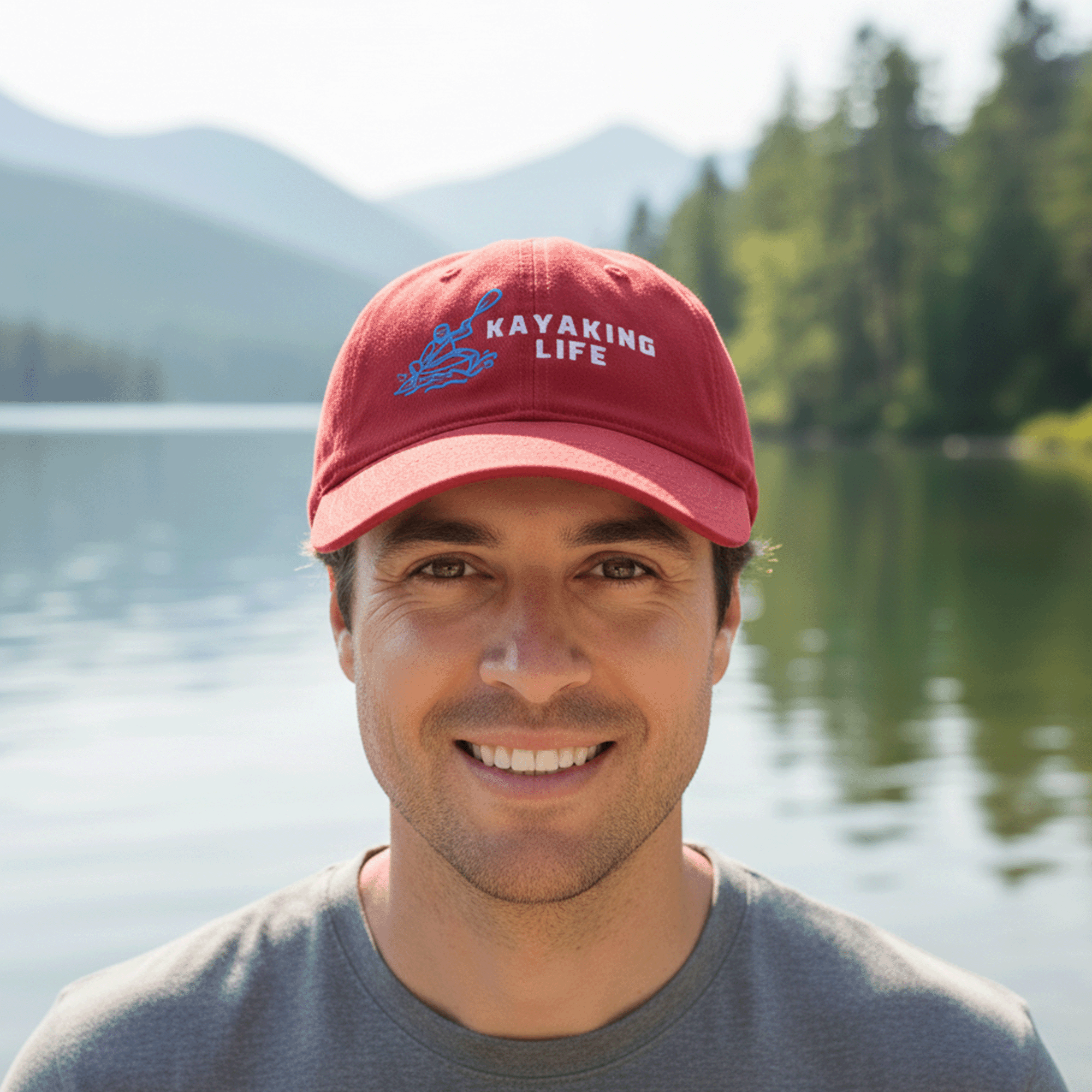 Embroidered Kayaking Life Low-profile Cap