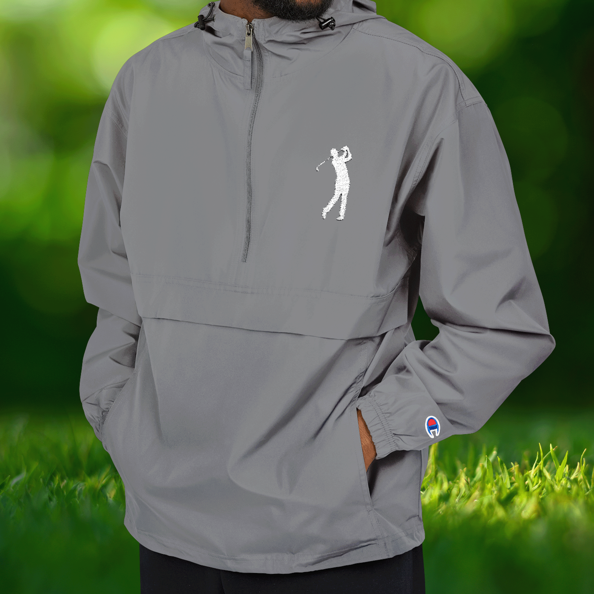 Embroidered Golfer Packable Champion Anorak Jacket