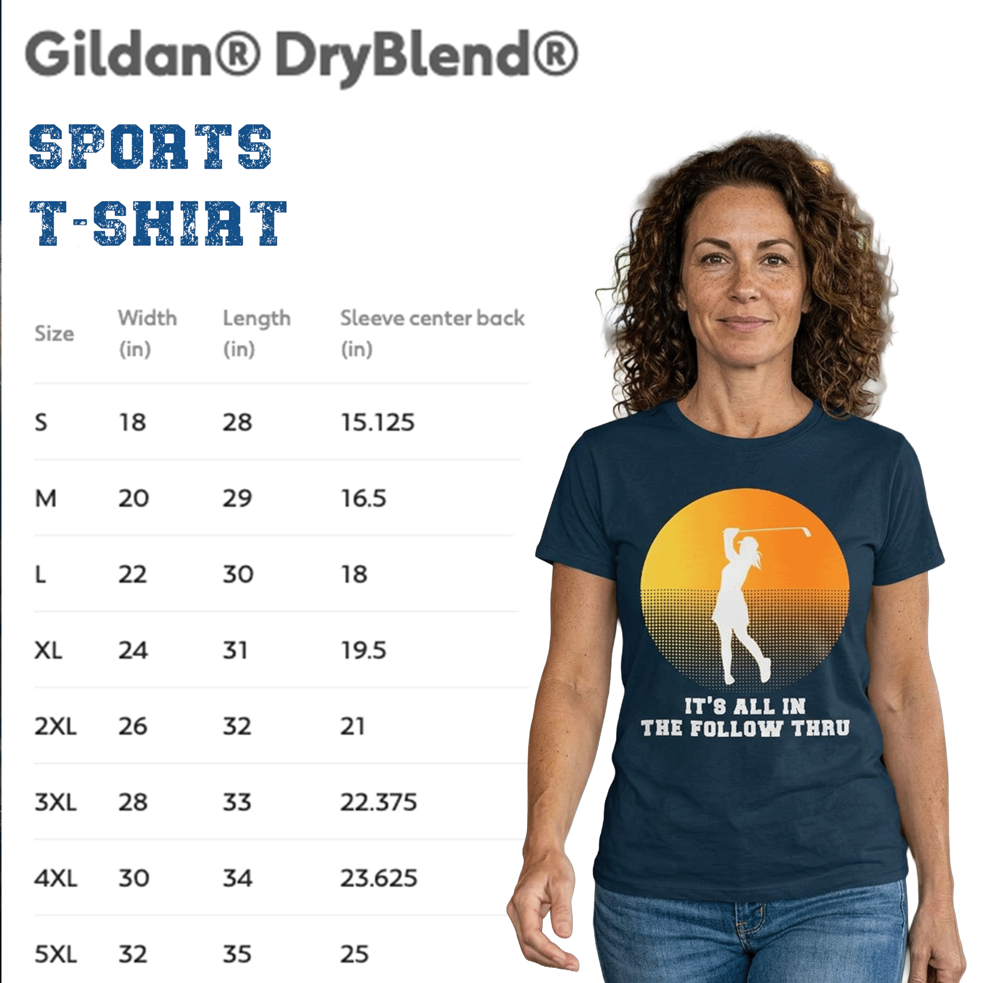 Golf Follow Through Sunset Dryblend® Tee