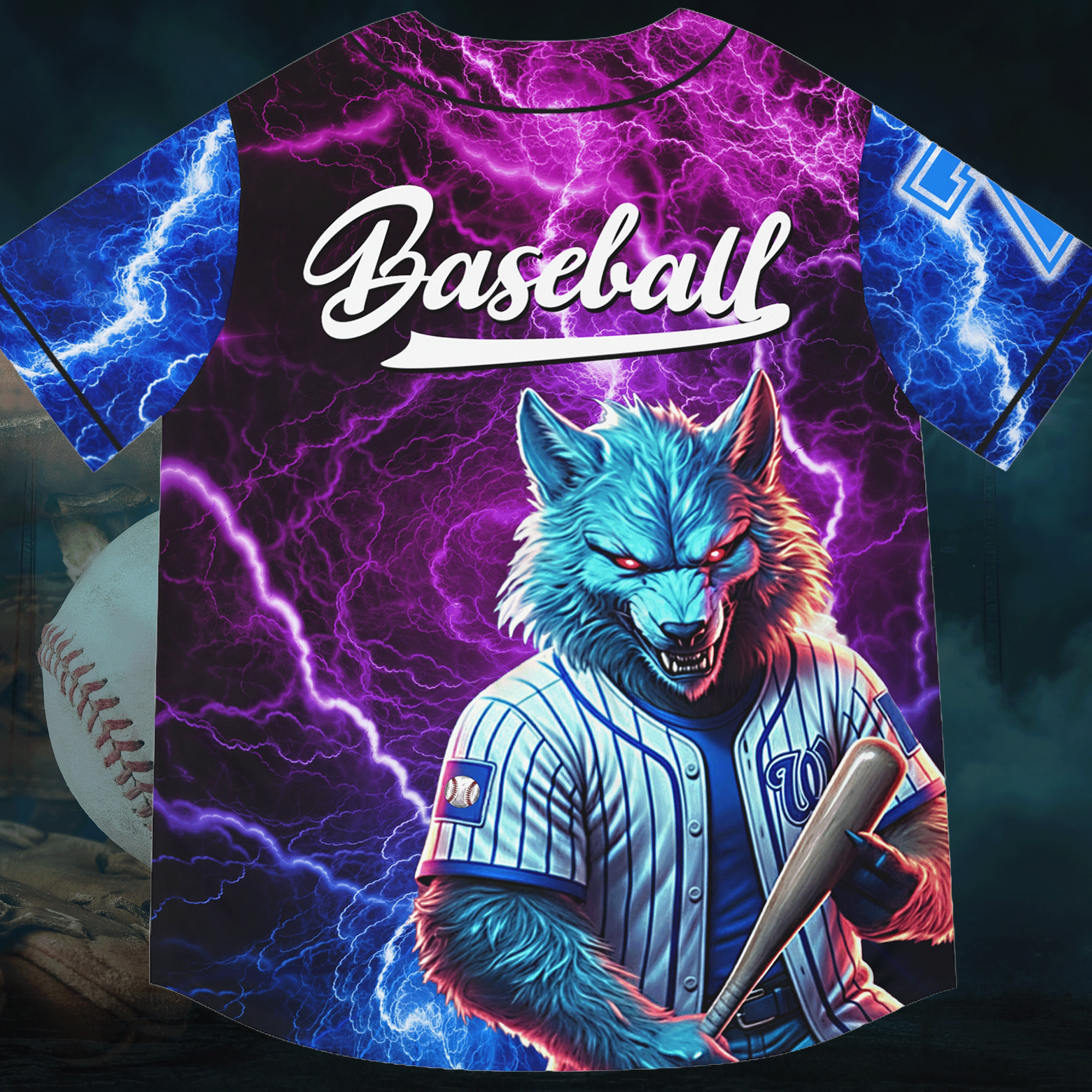 Werewolf Baseball Jersey Lucky Number 7