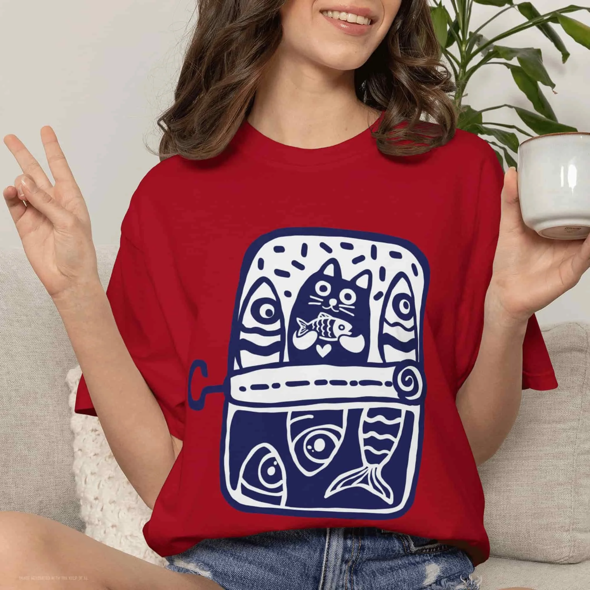 Sardine Can Kitty Unisex T-Shirt