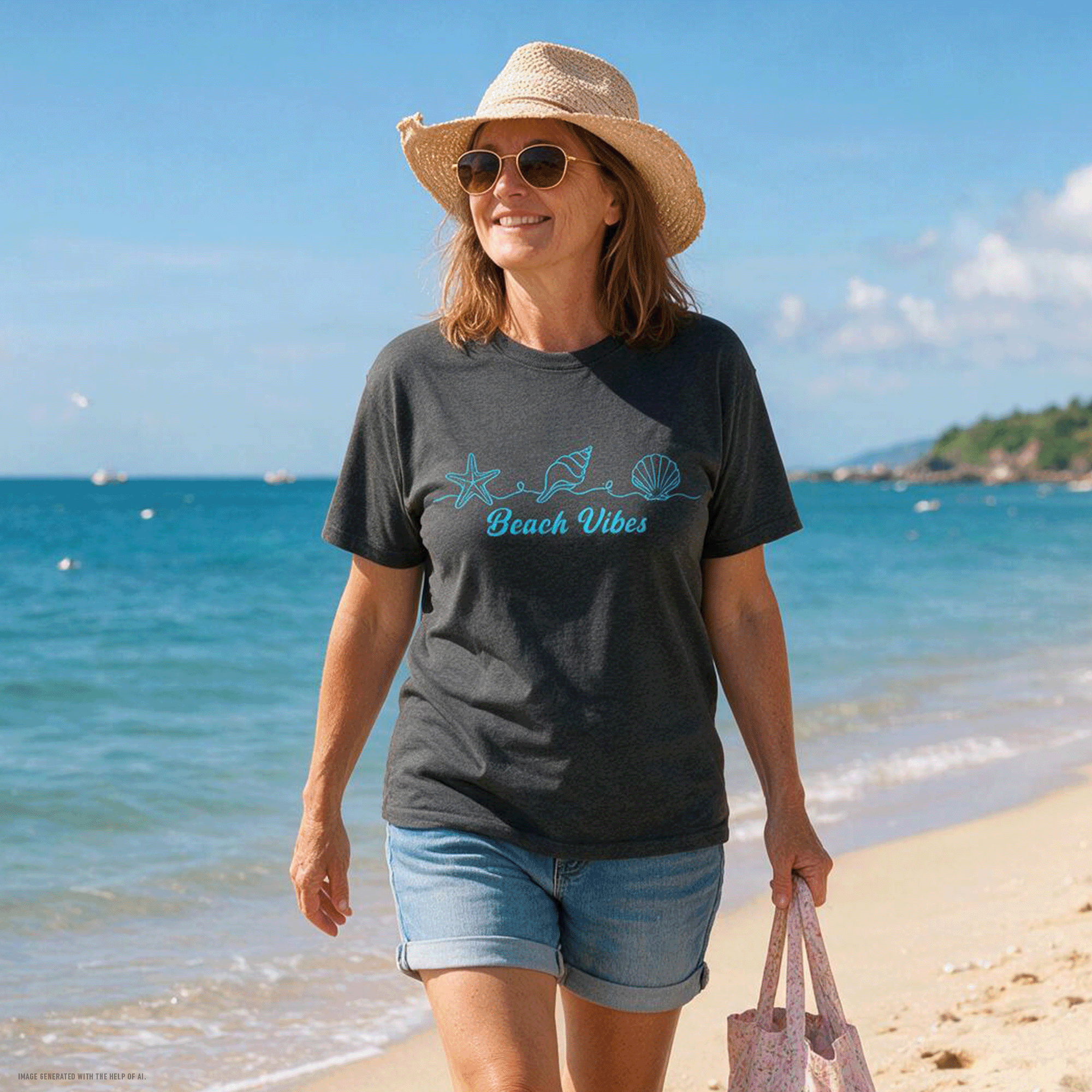 Beach Vibes Minimalist DryBlend® T-Shirt