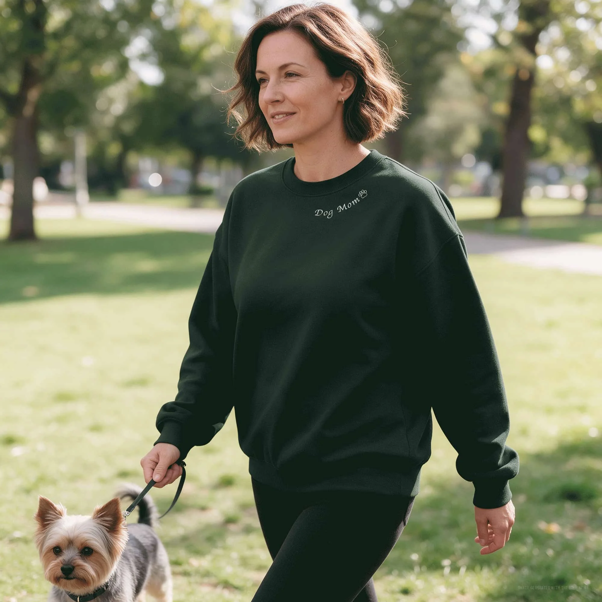 Embroidered Dog Mom Unisex Sweatshirt