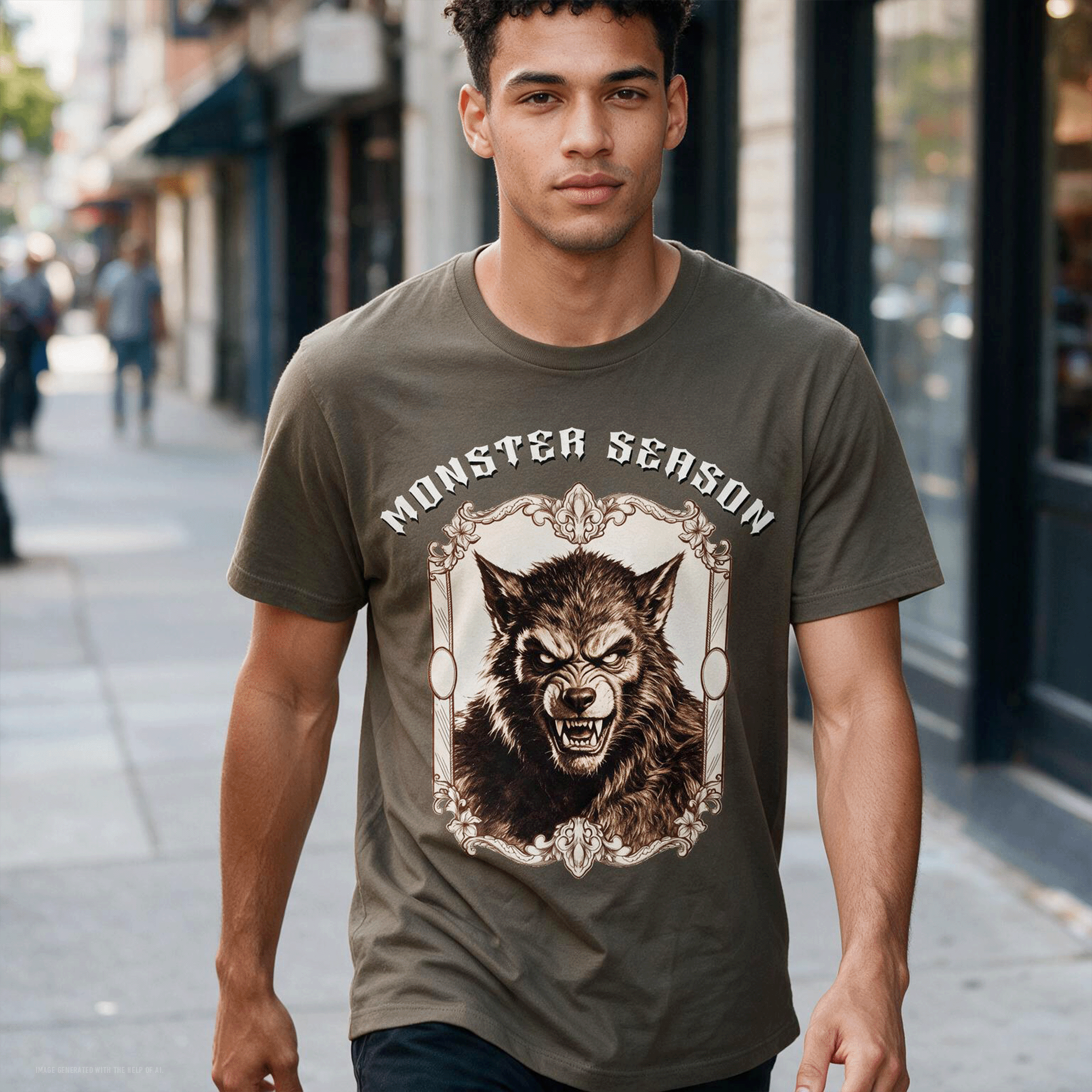 Vintage Werewolf Season Eco-friendly Tri-blend Tee